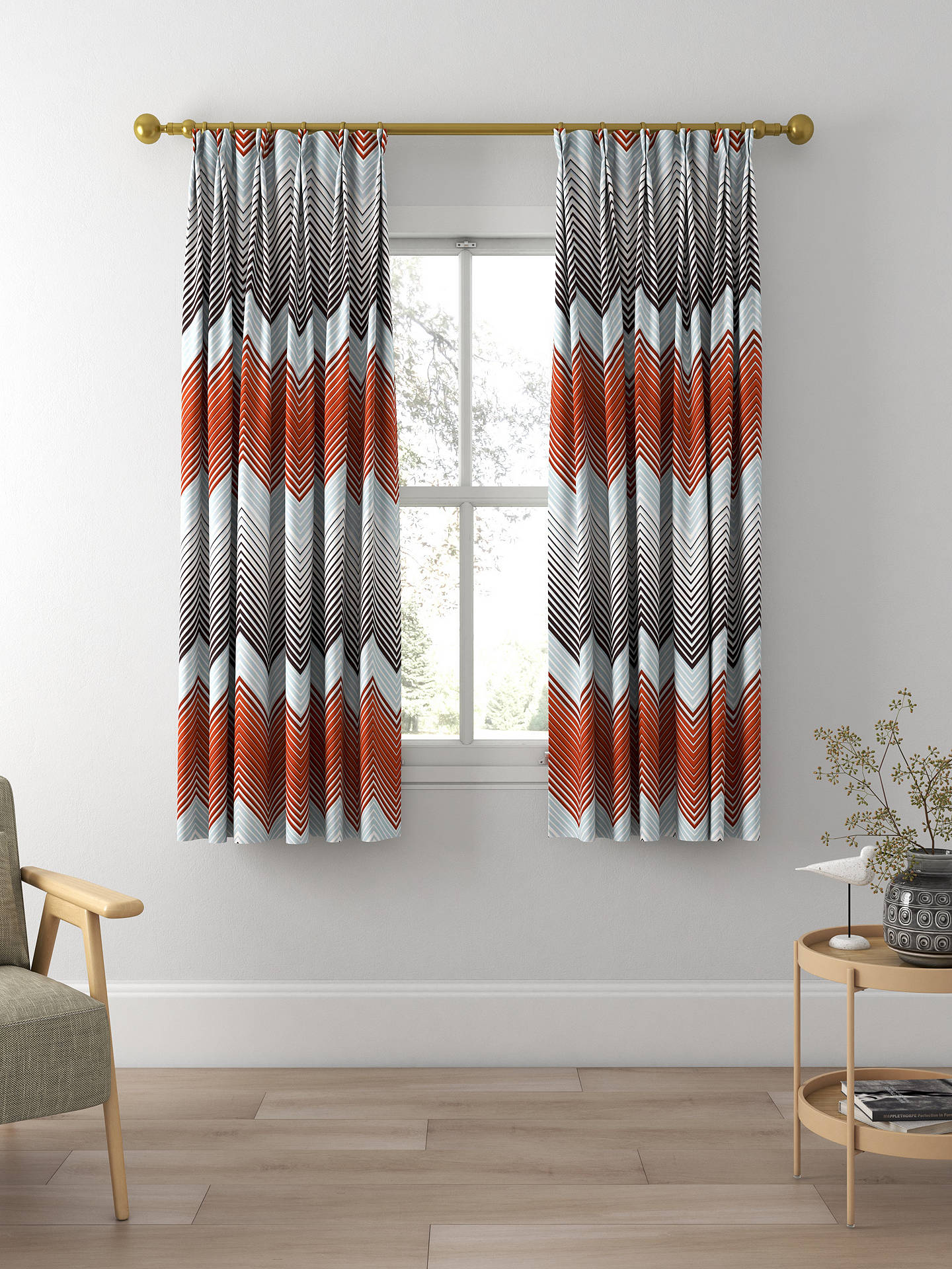 Harlequin Equalize Made to Measure Curtains, Rust