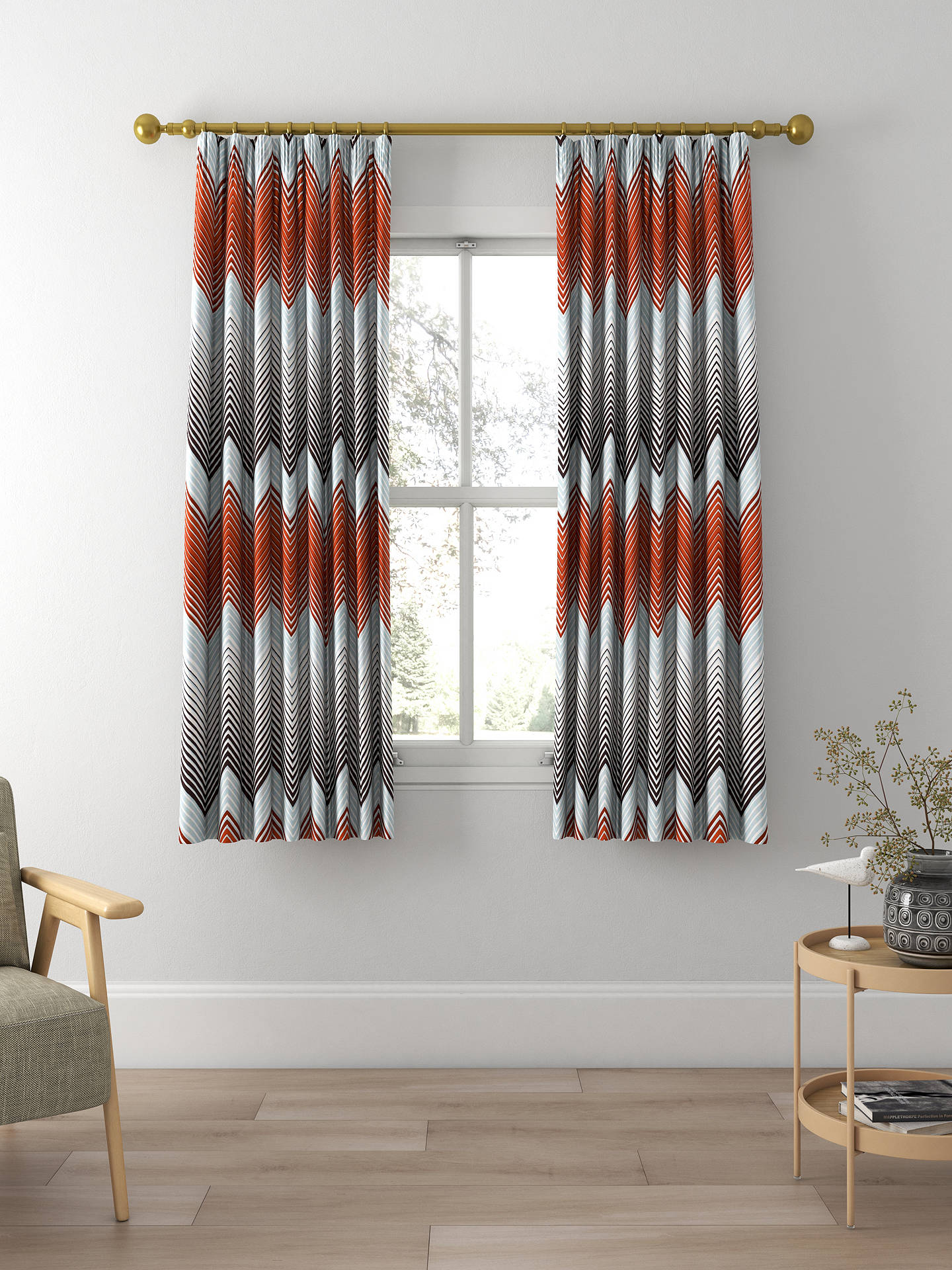 Harlequin Equalize Made to Measure Curtains, Rust
