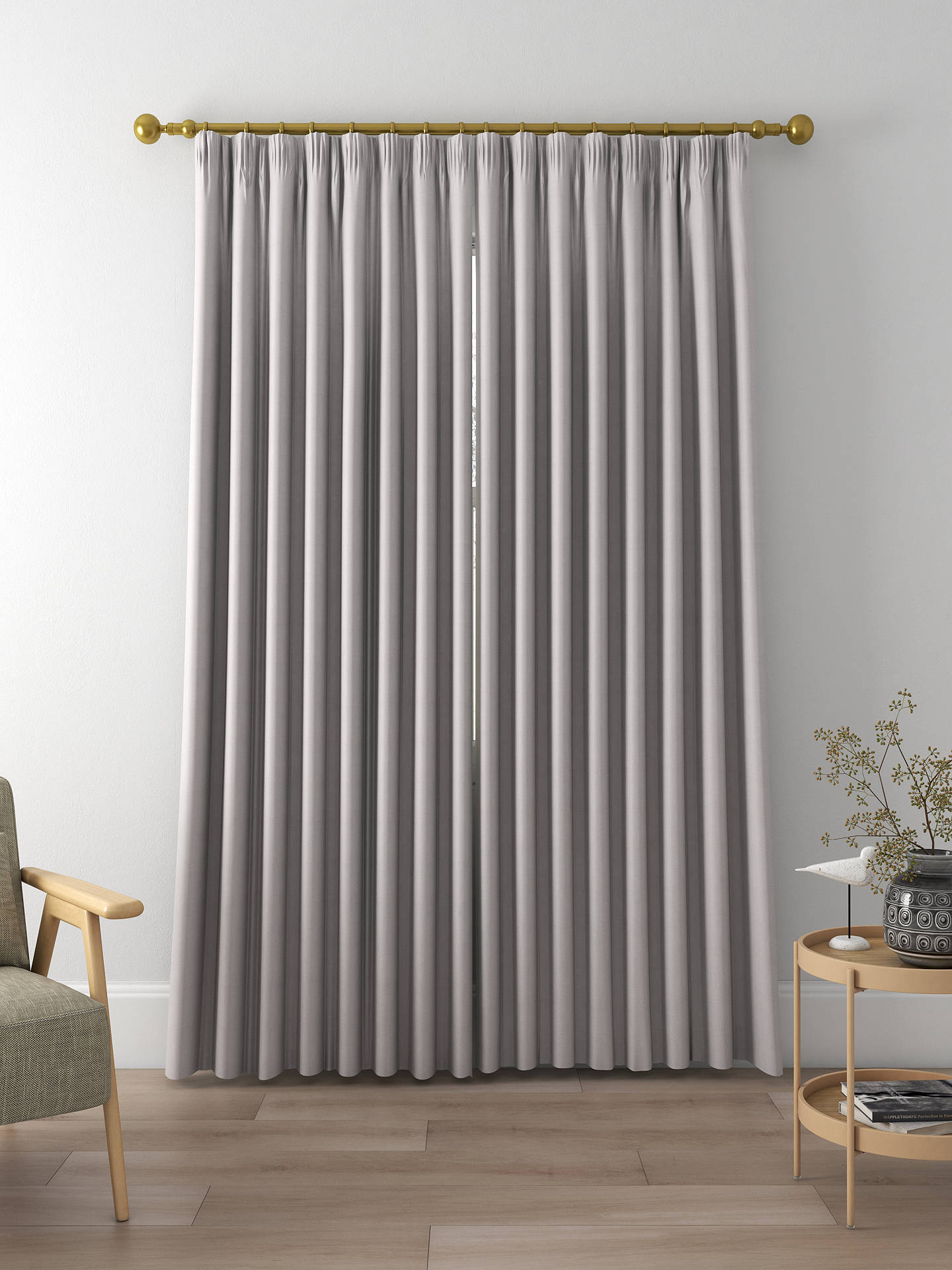 Sanderson Lagom Made to Measure Curtains, Aluminium