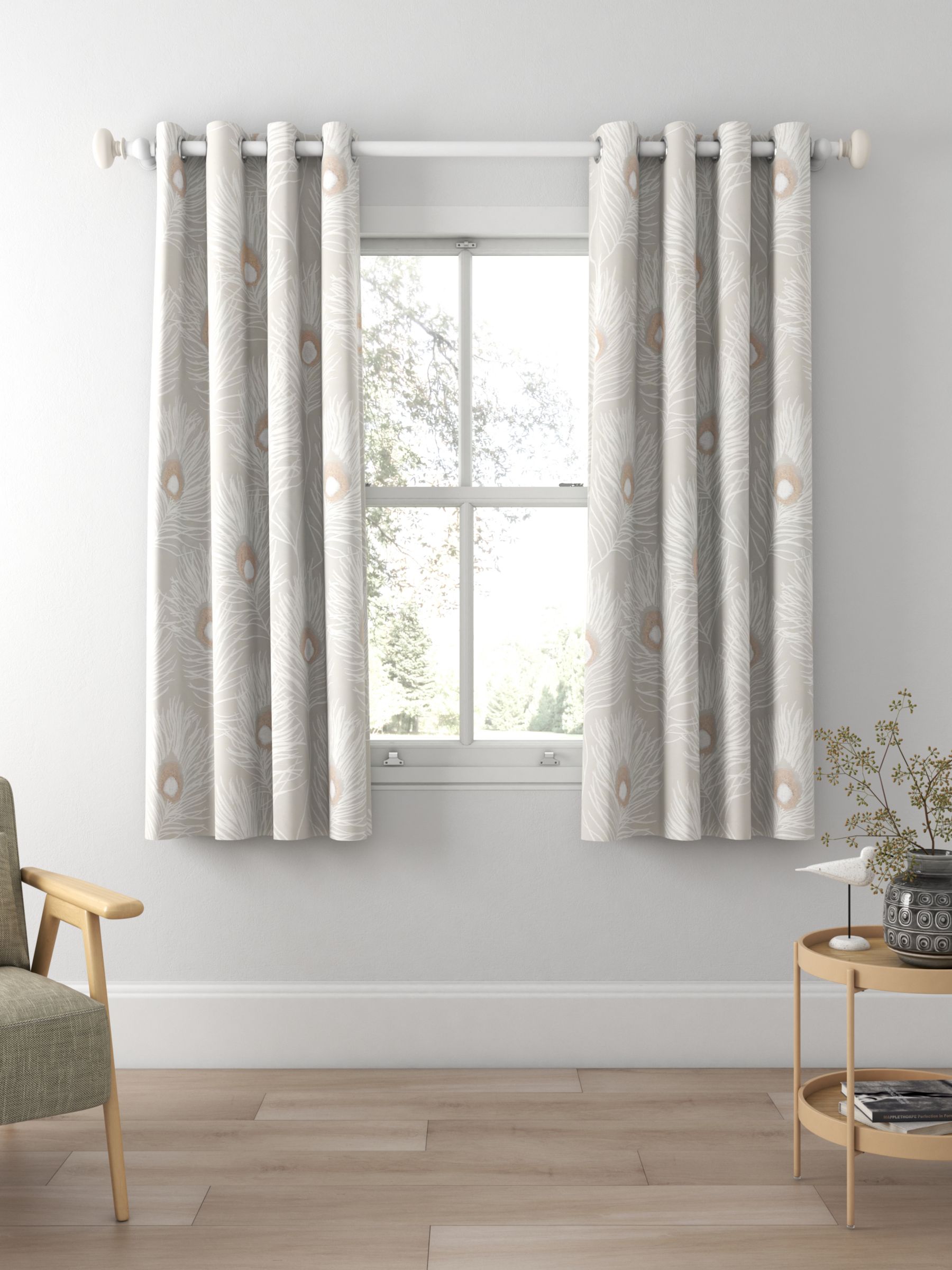 Harlequin Orlena Made to Measure Curtains, Rose Gold/Pearl