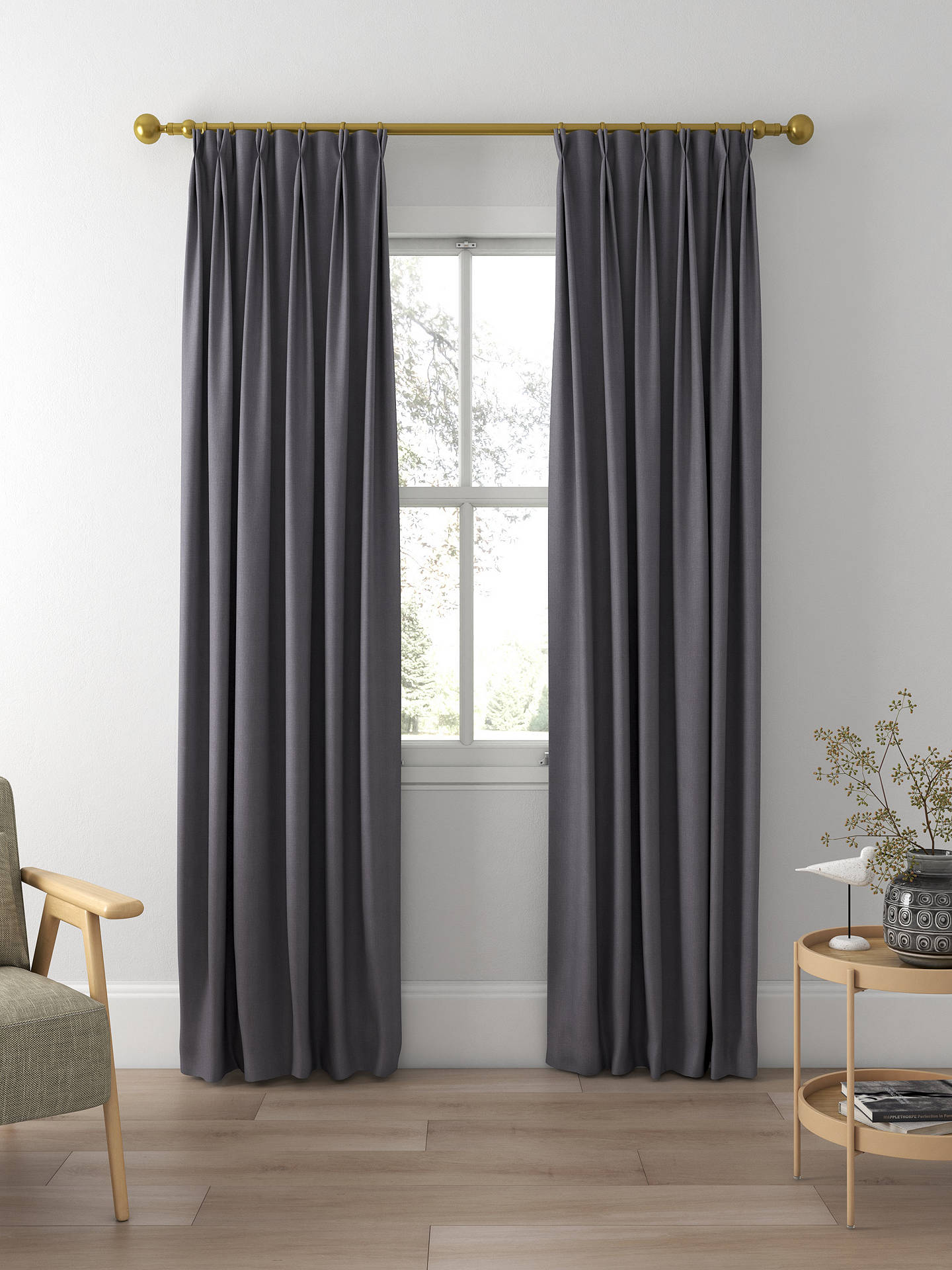 Sanderson Lagom Made to Measure Curtains, Ash