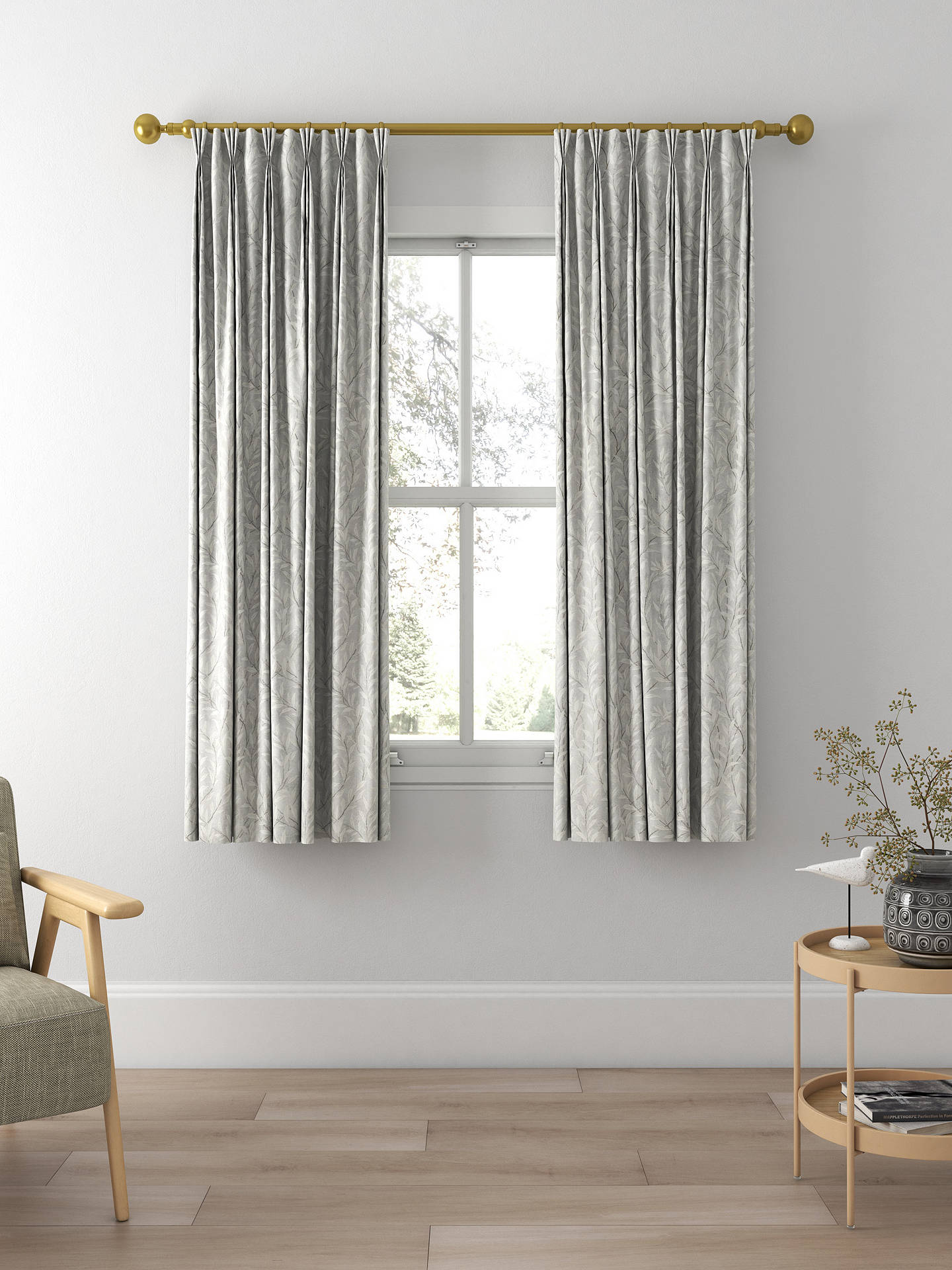 Sanderson Osier Made to Measure Curtains, Dove/Grey