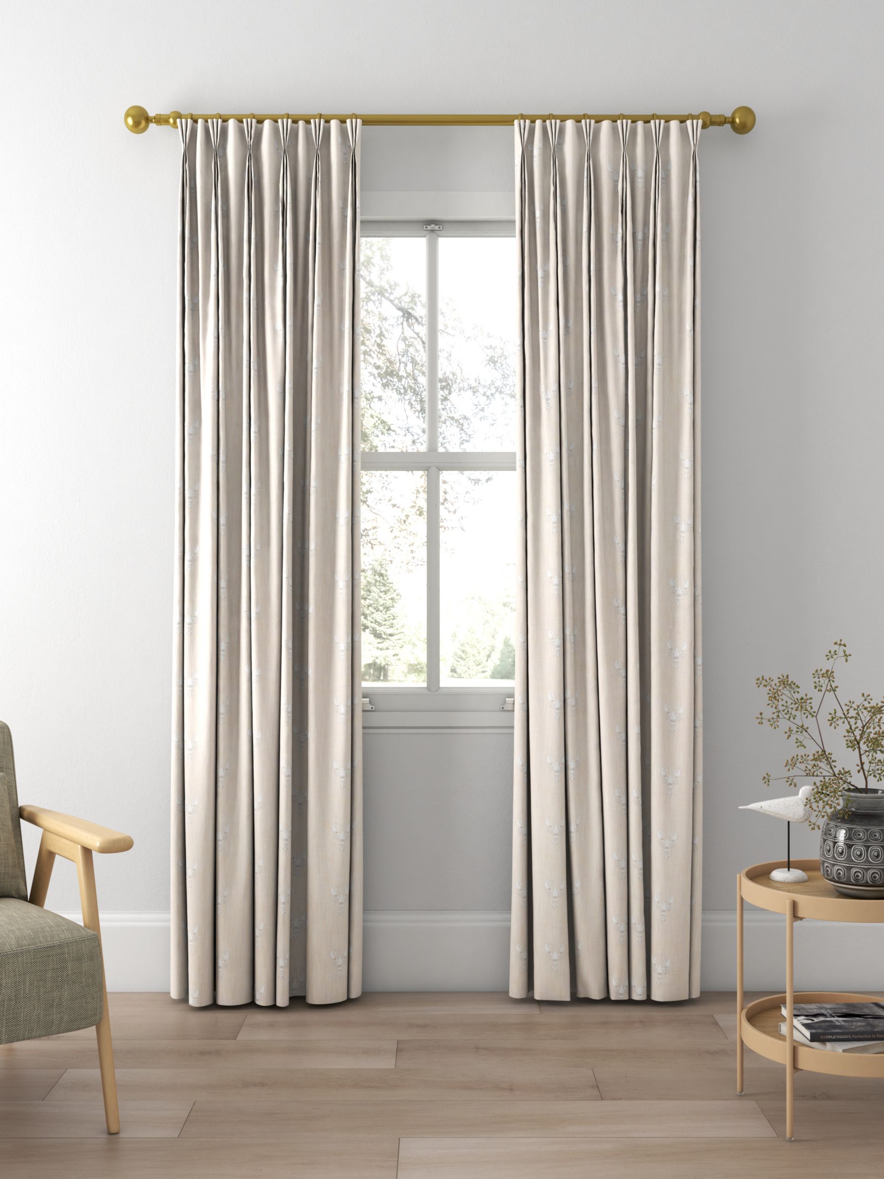 Sanderson Cromer Made to Measure Curtains, Stone