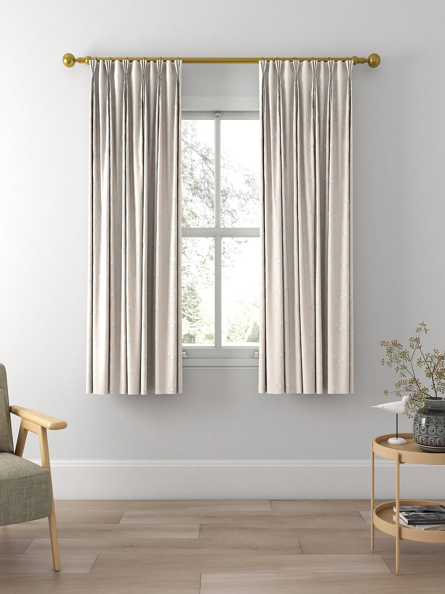 Sanderson Cromer Made to Measure Curtains, Stone