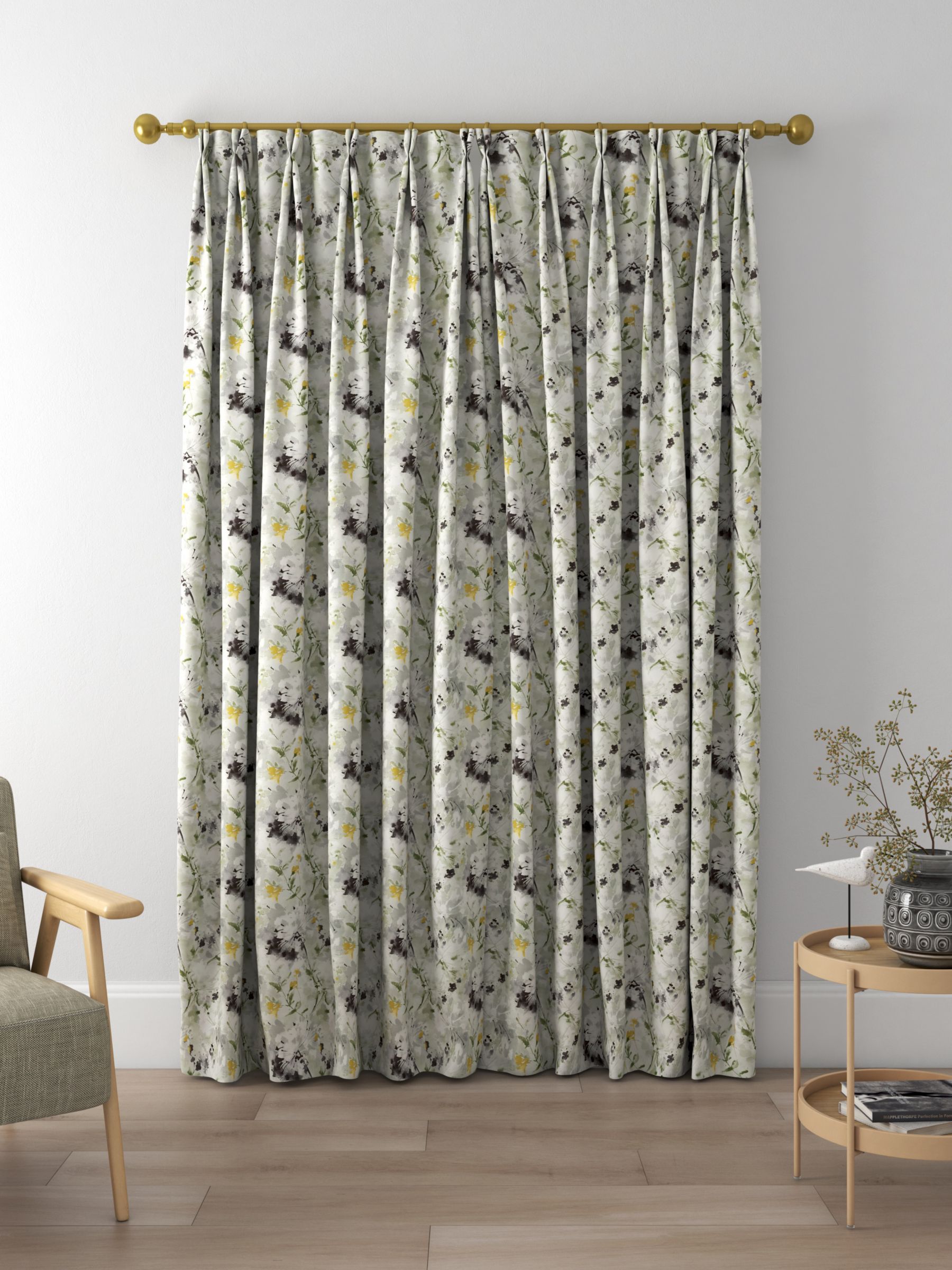 Sanderson Simi Made to Measure Curtains, Pearl