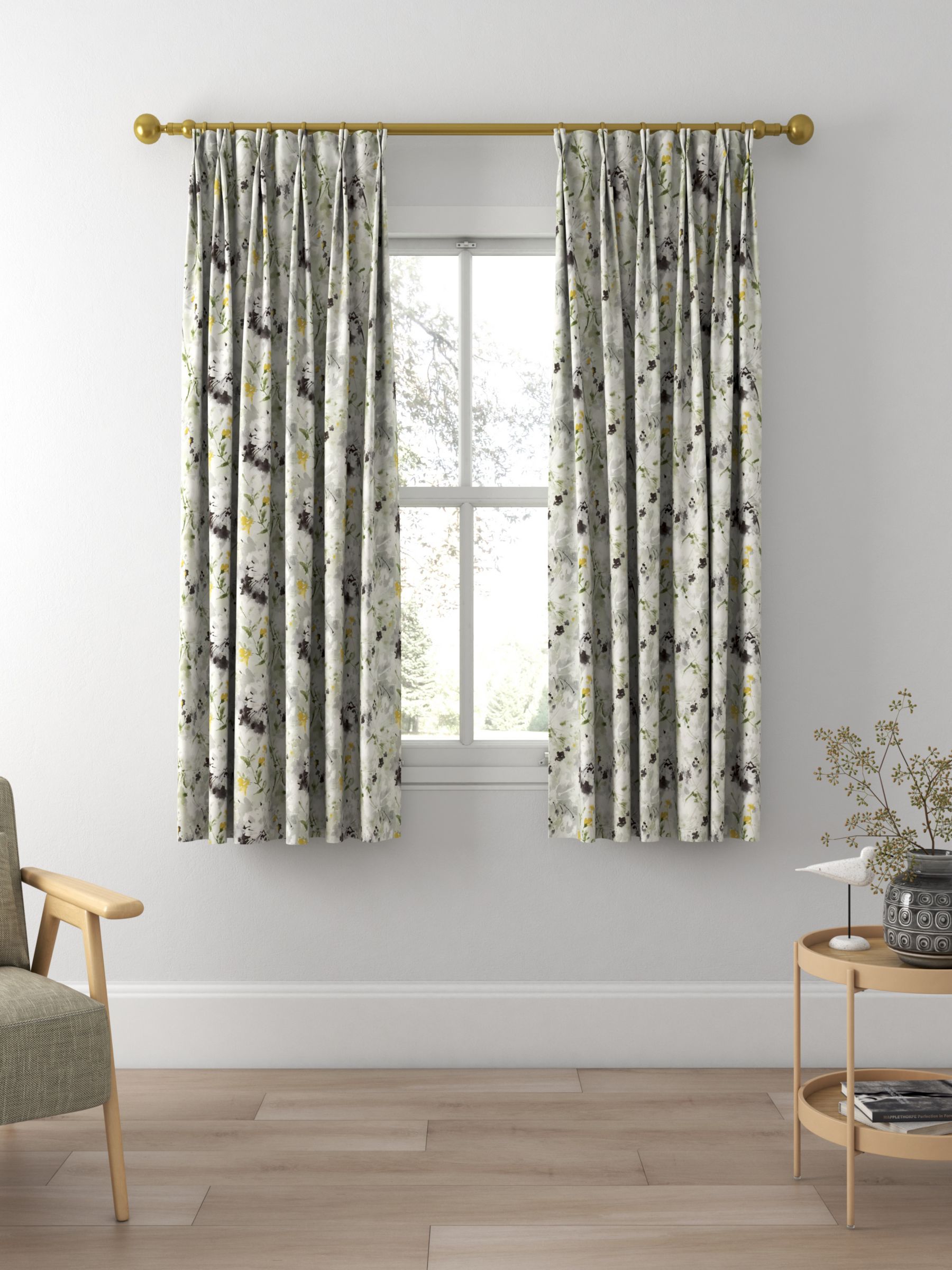 Sanderson Simi Made to Measure Curtains, Pearl