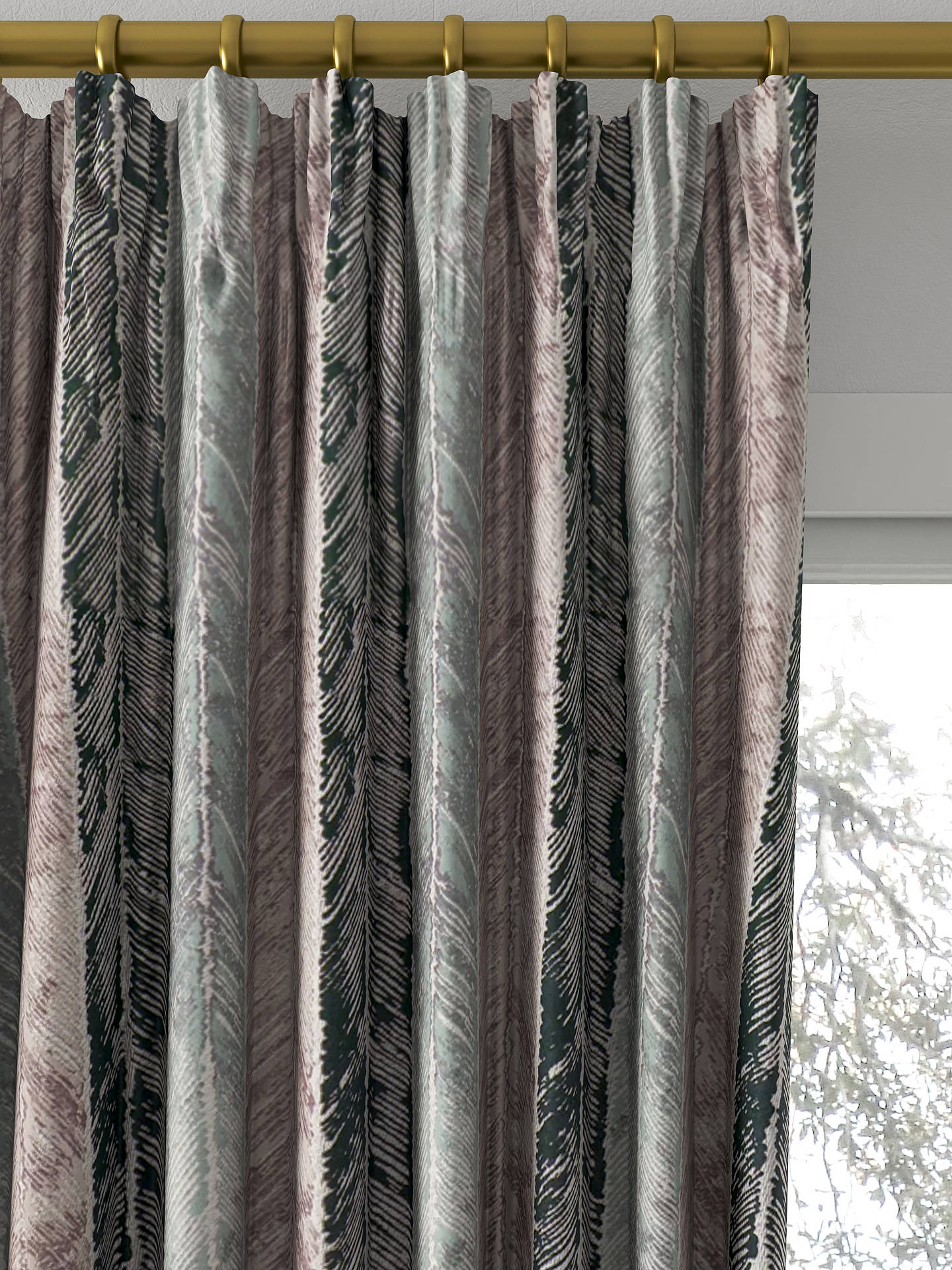 Harlequin  Walchia Made to Measure Curtains, Nude/Seagrass/Char
