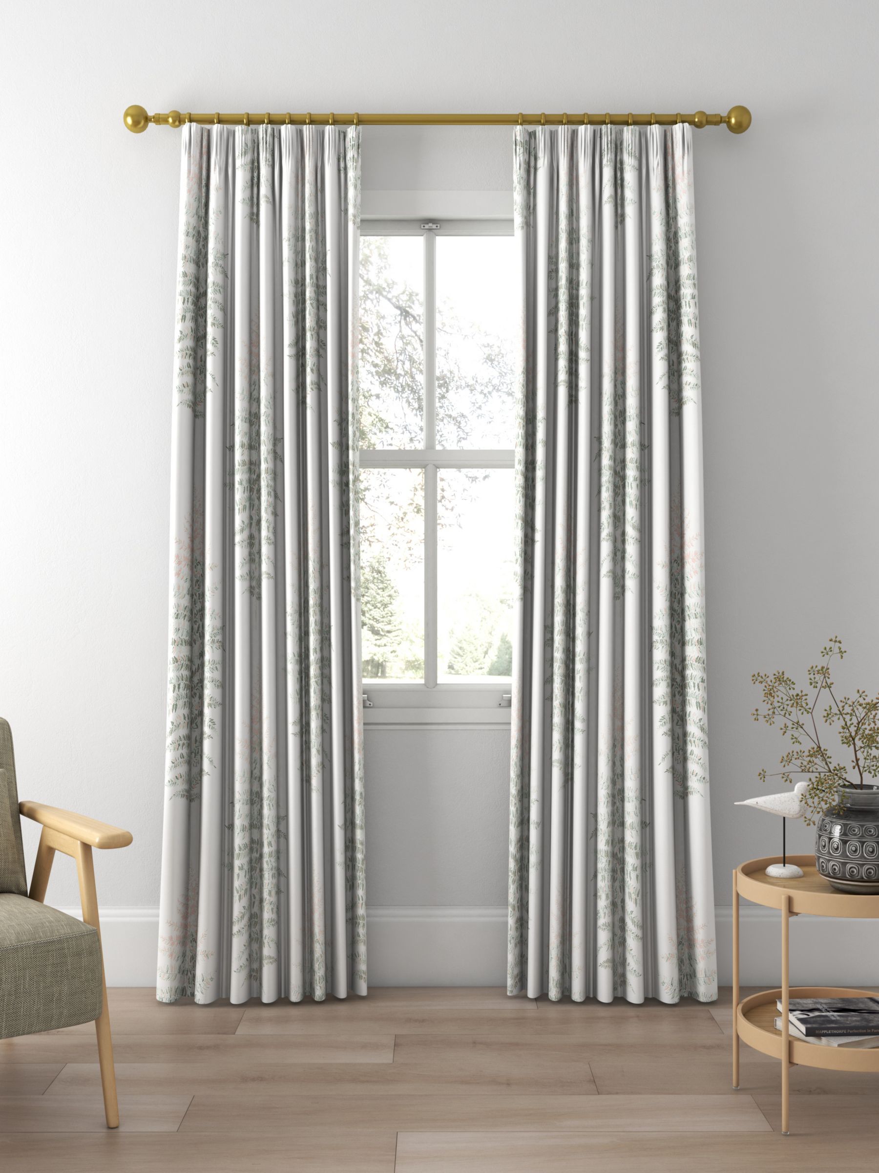 Sanderson Fernery Weave Made To Measure Curtains Or Roman Blind Orchid Grey