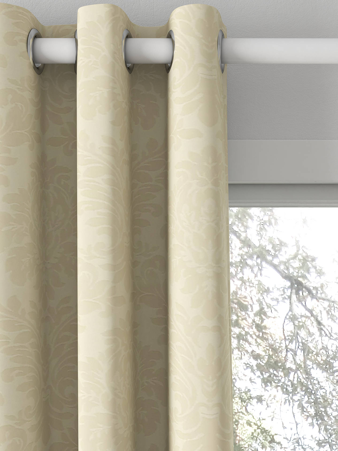Sanderson Lymington Damask Made to Measure Curtains, White Clay