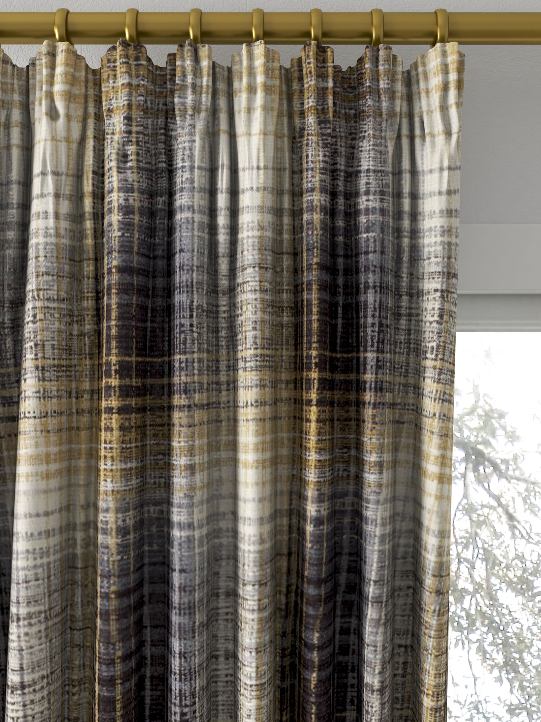 Harlequin Hamada Made to Measure Curtains, Charcoal