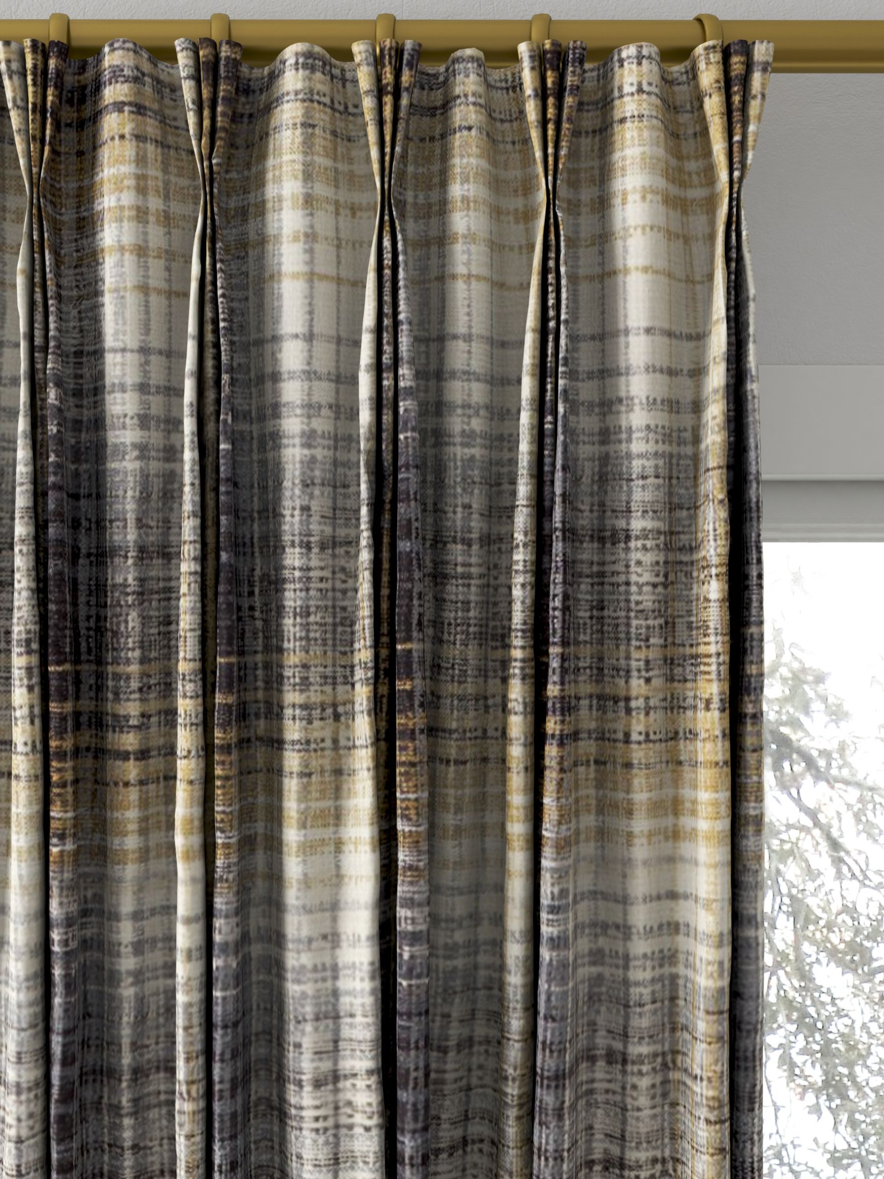 Harlequin Hamada Made to Measure Curtains, Charcoal