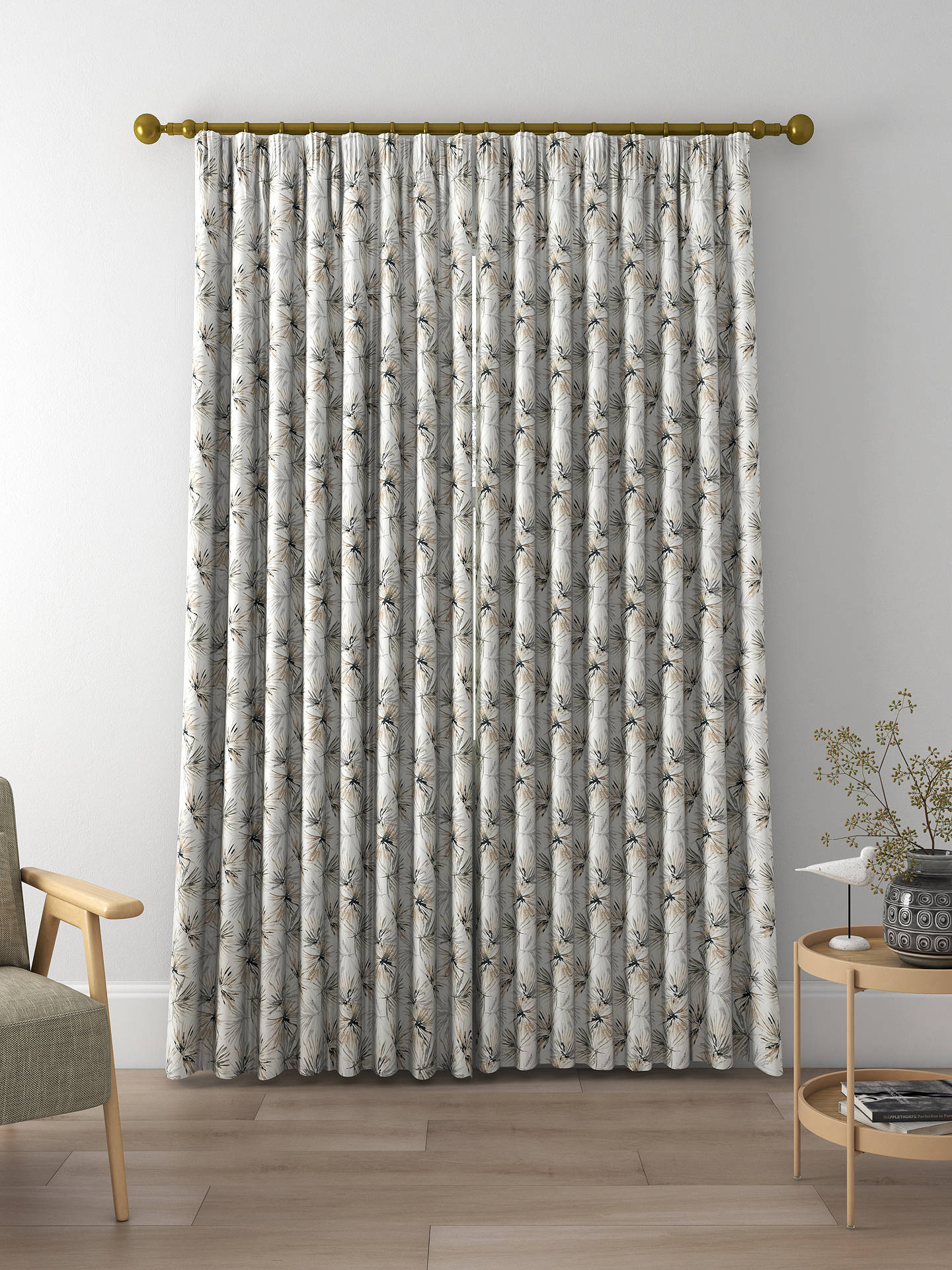 Harlequin Aucuba Made to Measure Curtains, Steel/Jet