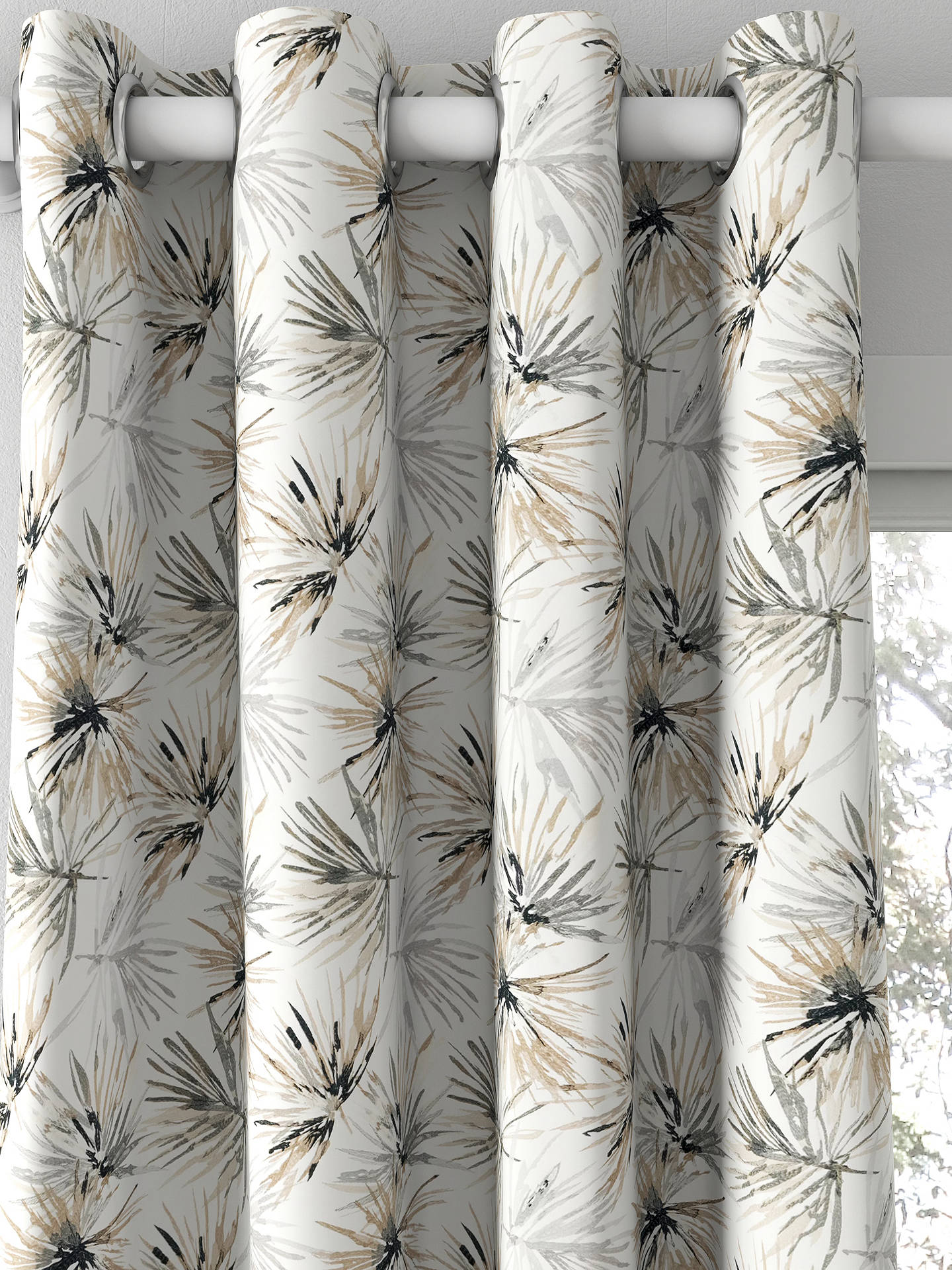 Harlequin Aucuba Made to Measure Curtains, Steel/Jet