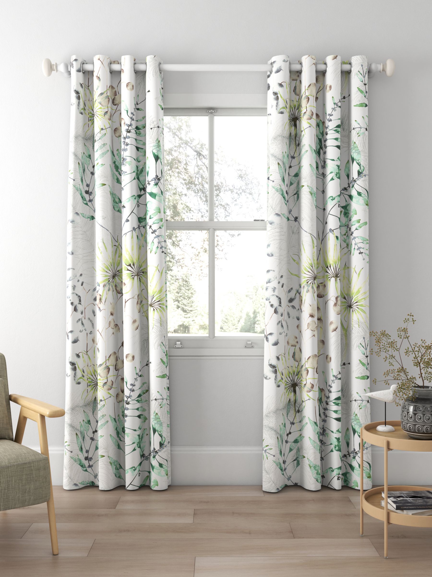 Harlequin Postelia Made to Measure Curtains, Emerald/Lime