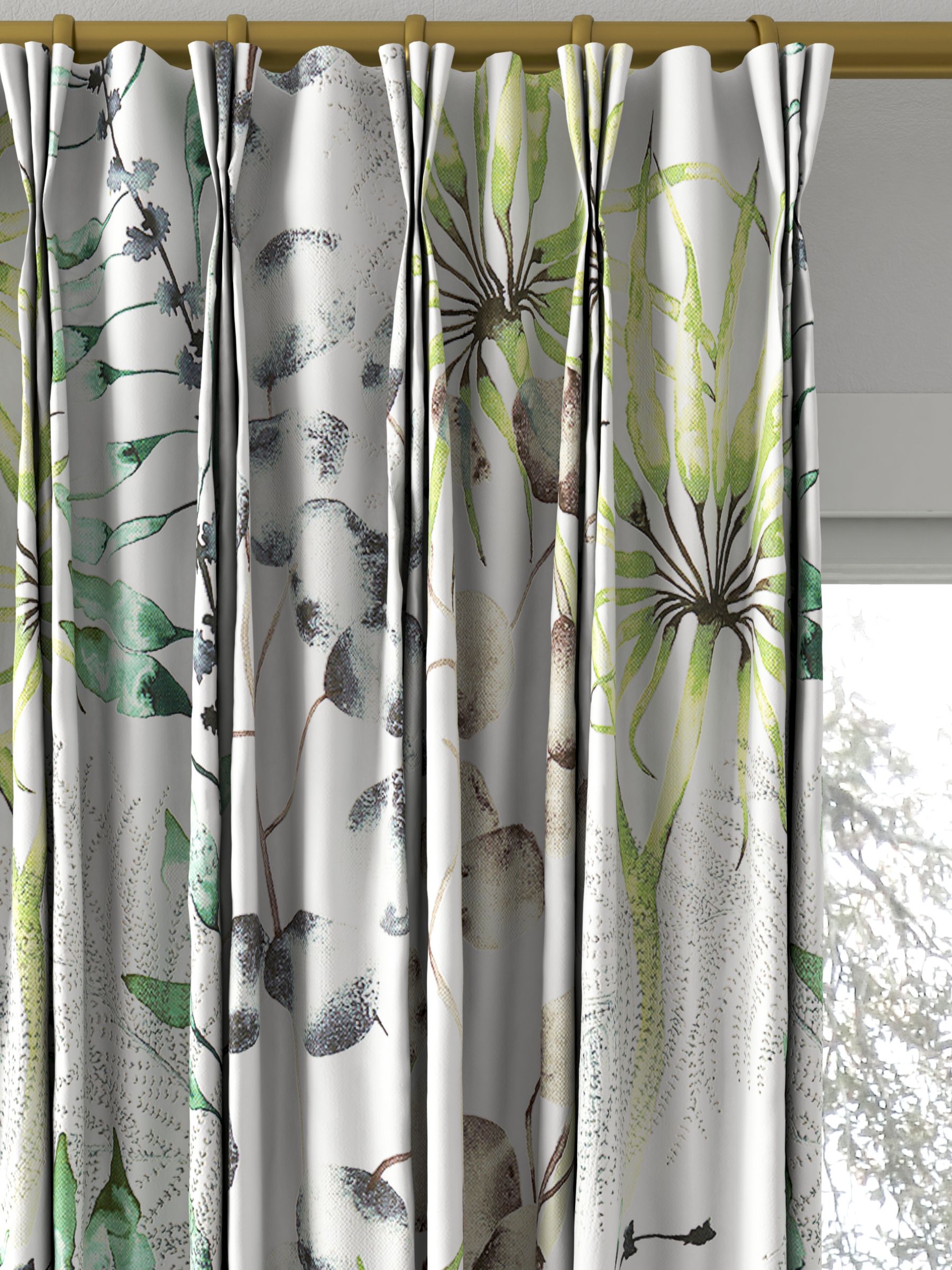 Harlequin Postelia Made to Measure Curtains, Emerald/Lime