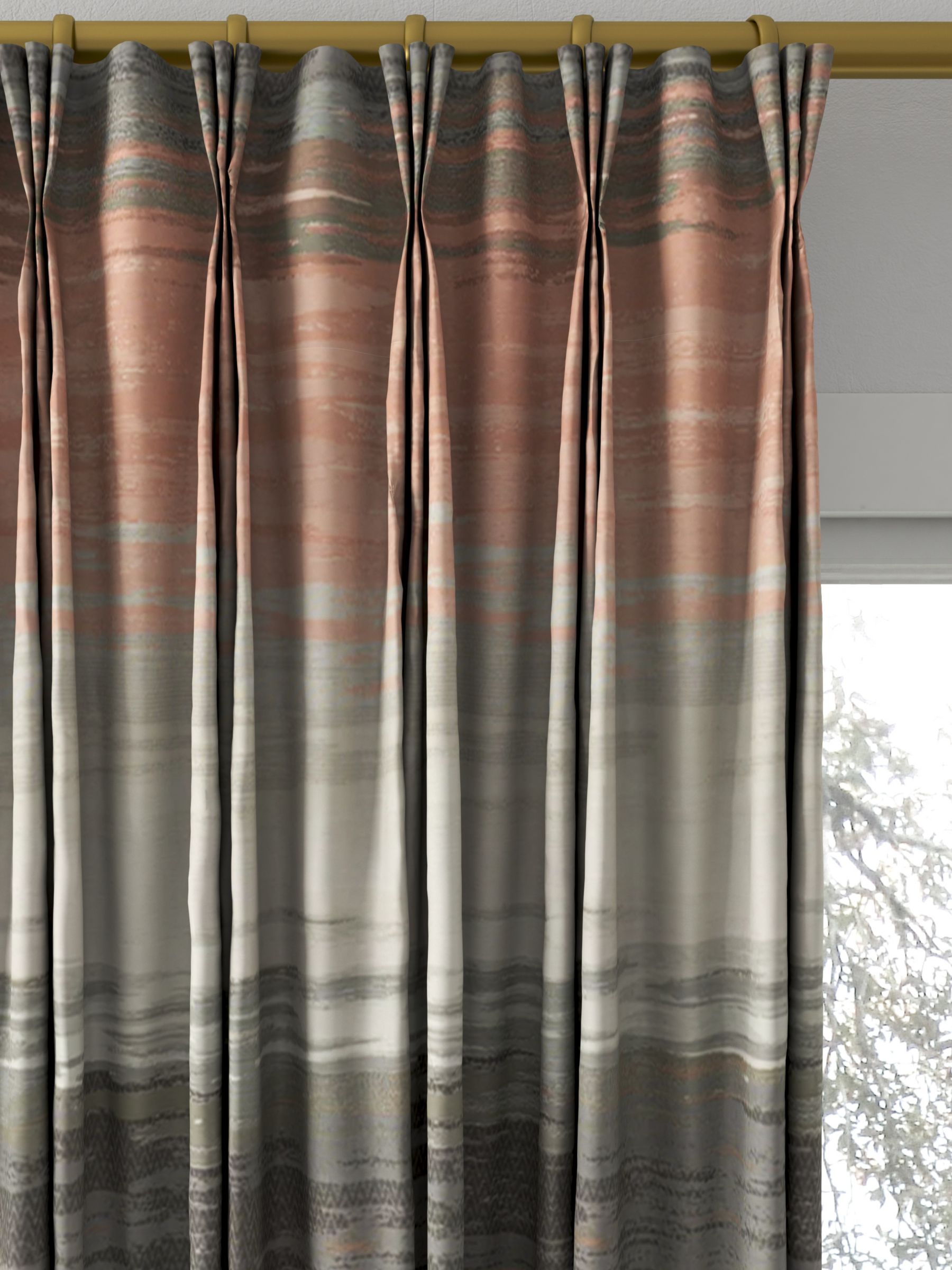 Harlequin Chroma Made to Measure Curtains, Blush/Slate/Dove