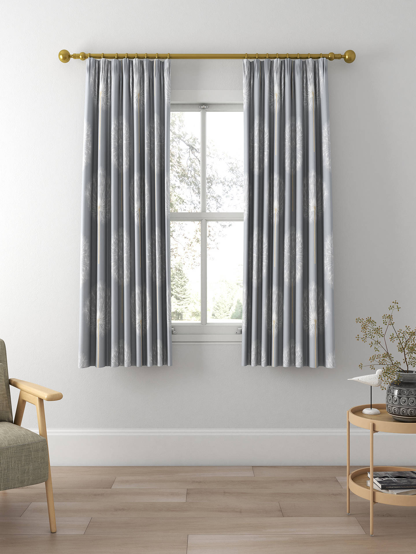 Harlequin Amity Made to Measure Curtains, Slate/Gold