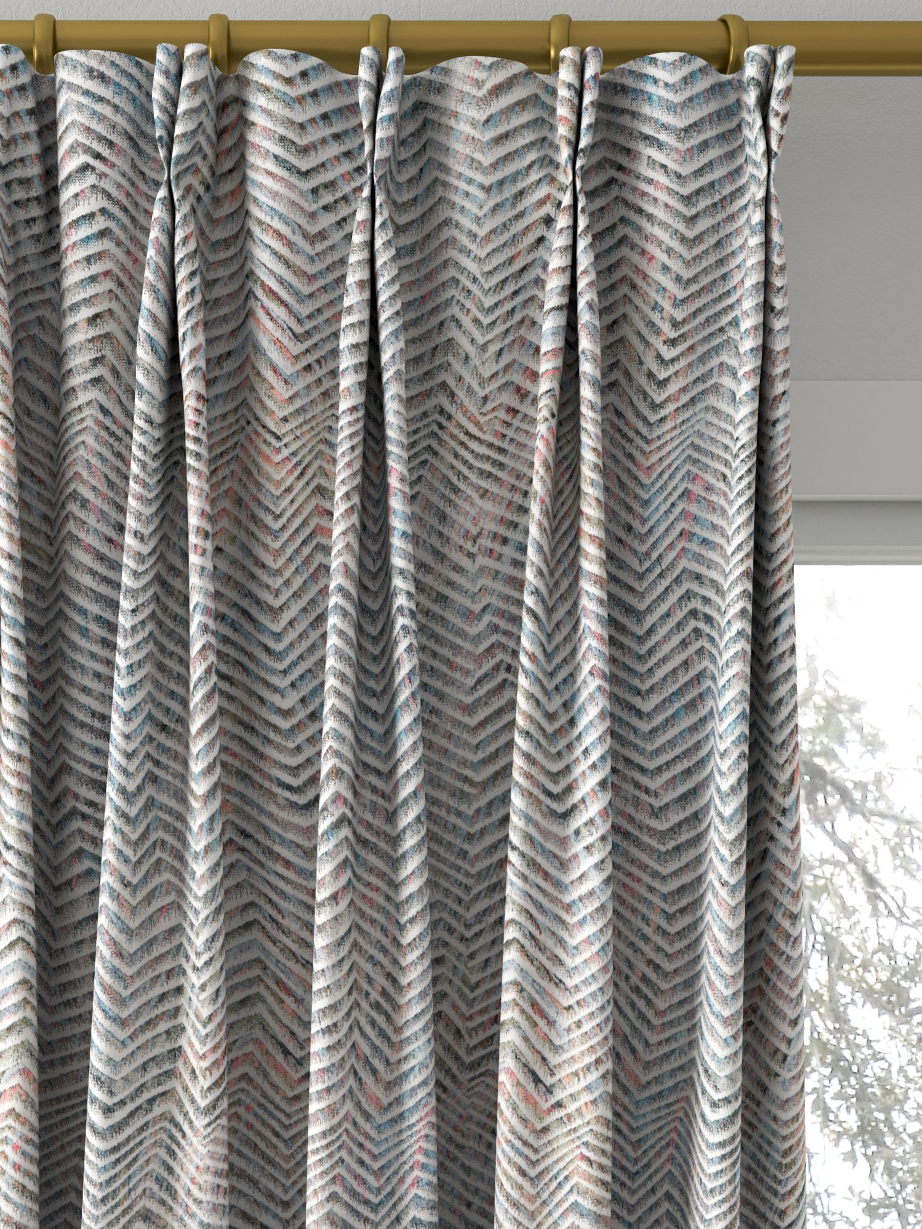 Harlequin Kameni Made to Measure Curtains, Marine/Rust