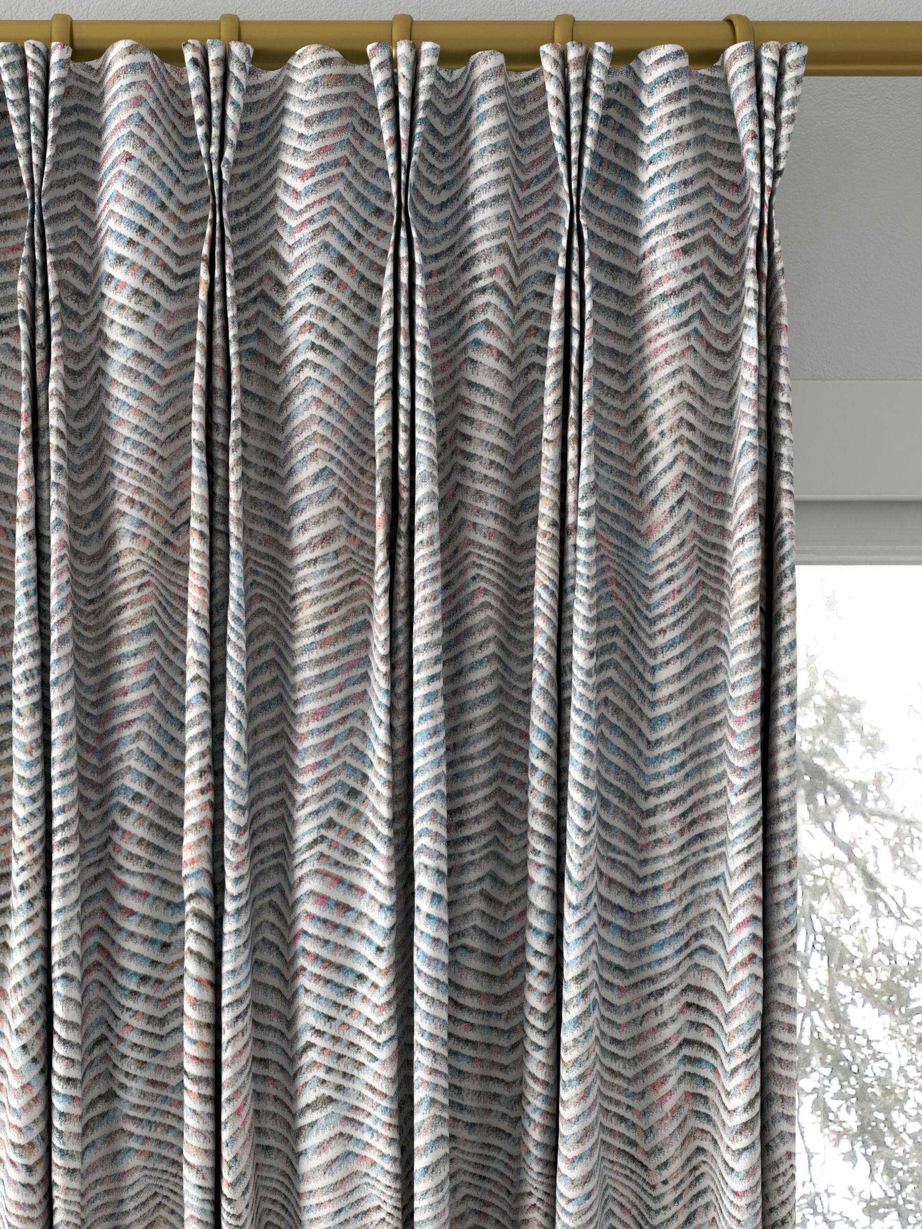 Harlequin Kameni Made to Measure Curtains, Marine/Rust