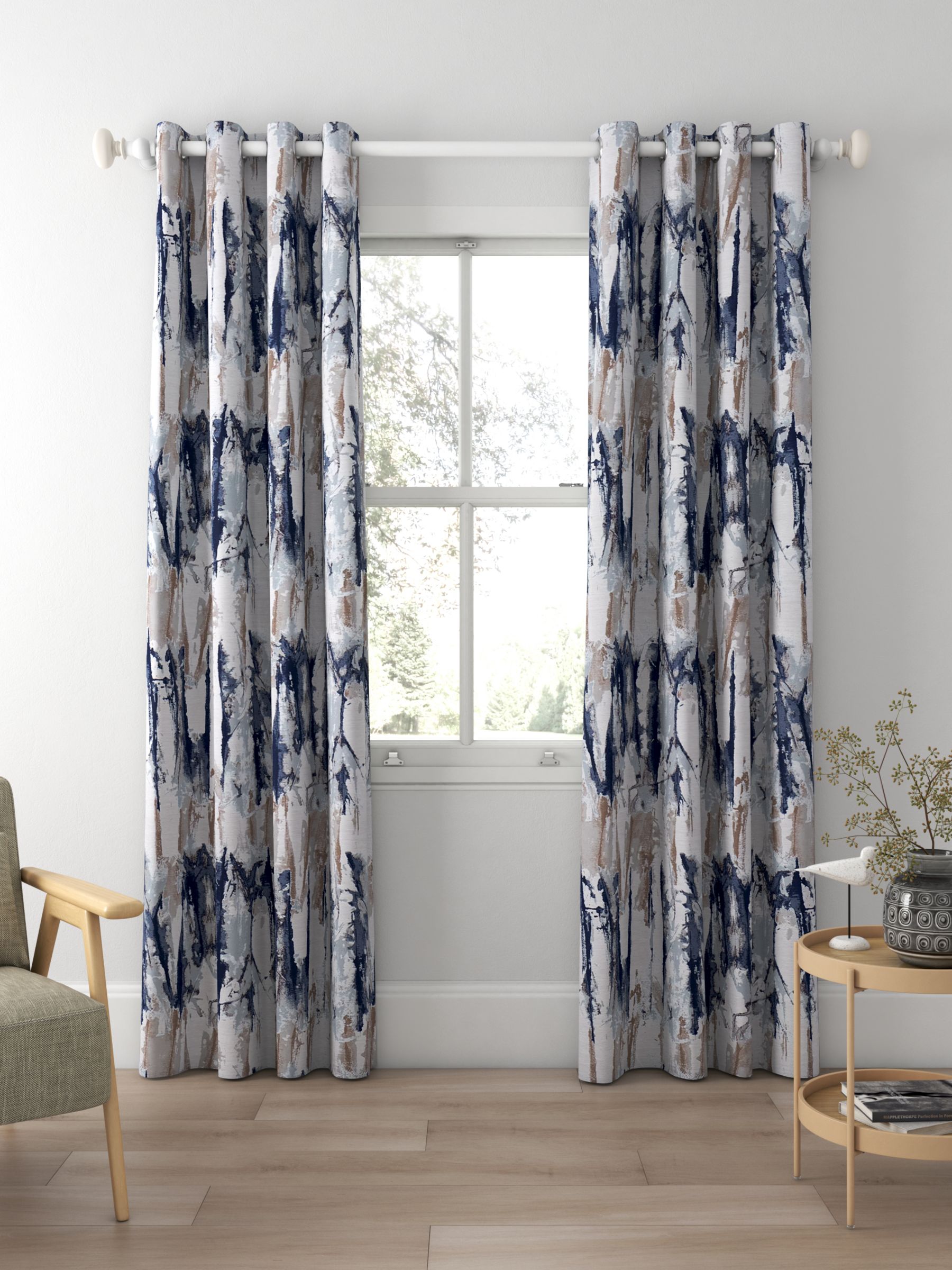 Harlequin Takara Made to Measure Curtains or Roman Blind, Indigo/Denim