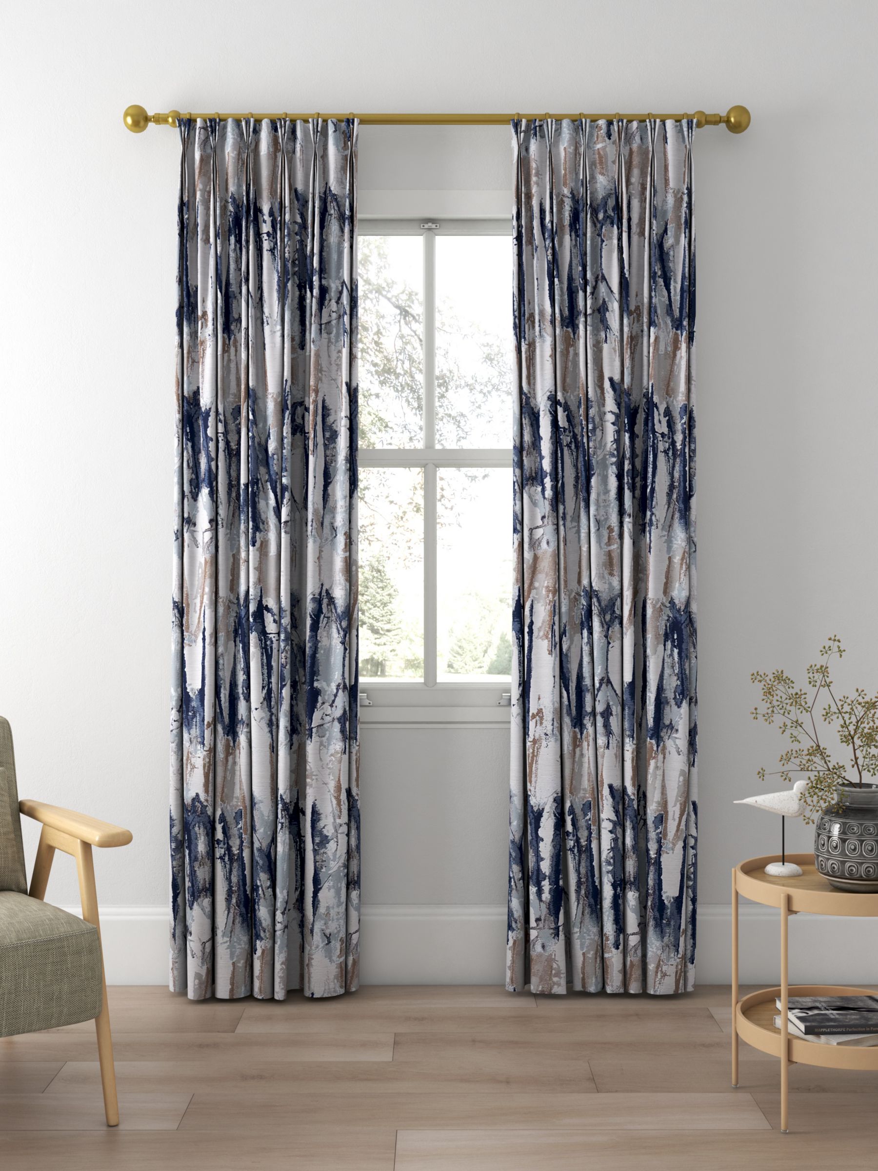 Harlequin Takara Made to Measure Curtains or Roman Blind, Indigo/Denim