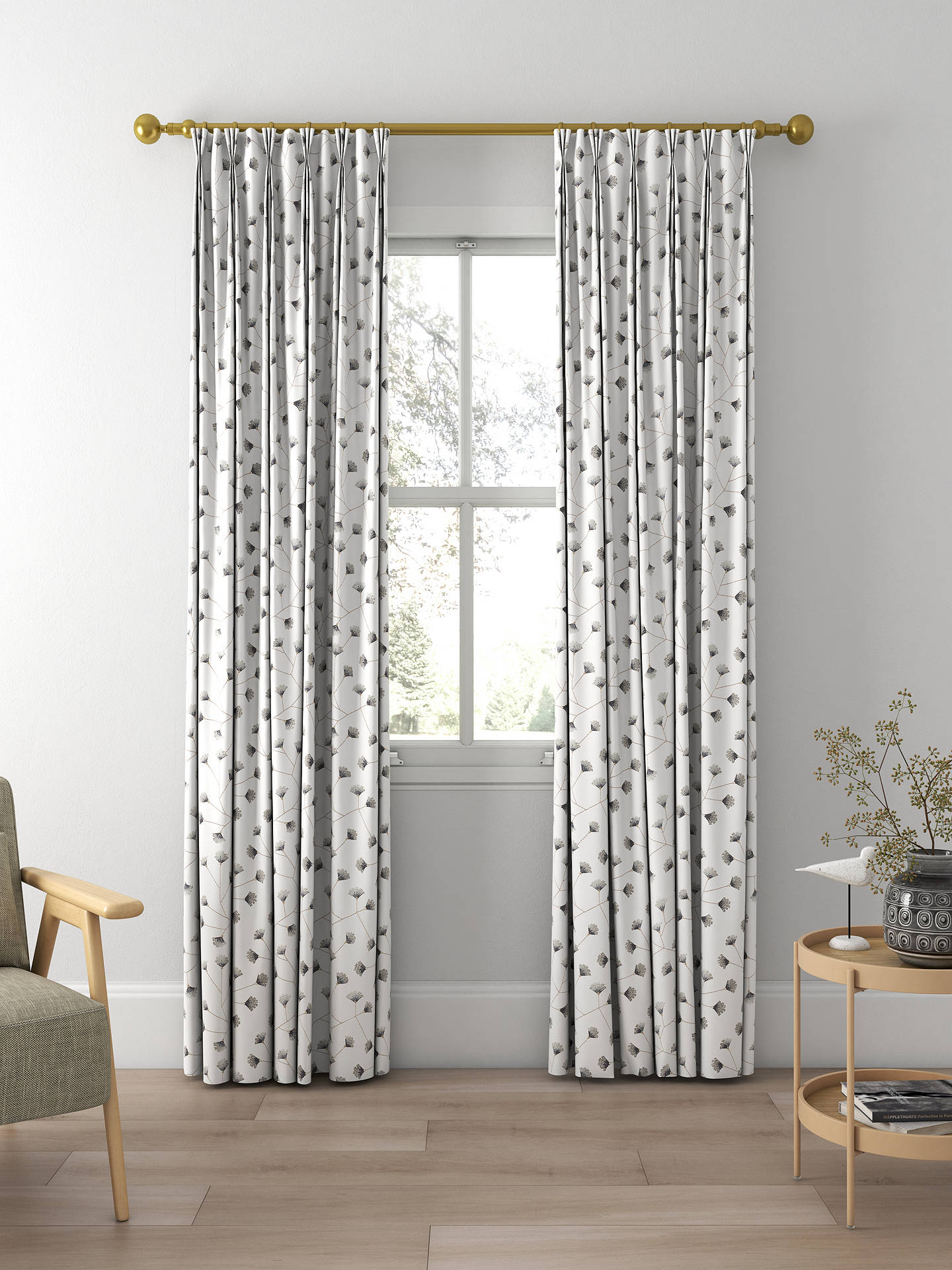 Sanderson Gingko Trail Made to Measure Curtains, Mineral
