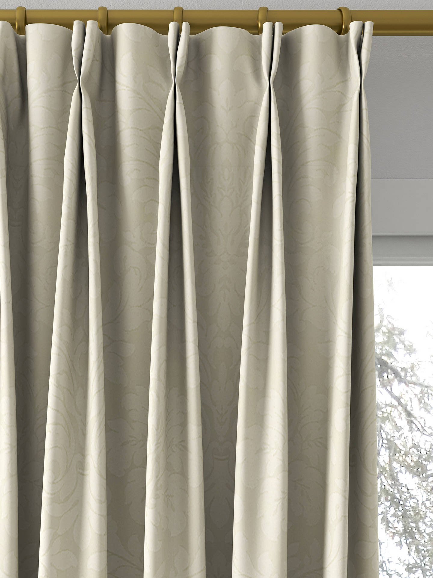 Sanderson Lymington Damask Made to Measure Curtains, Cream