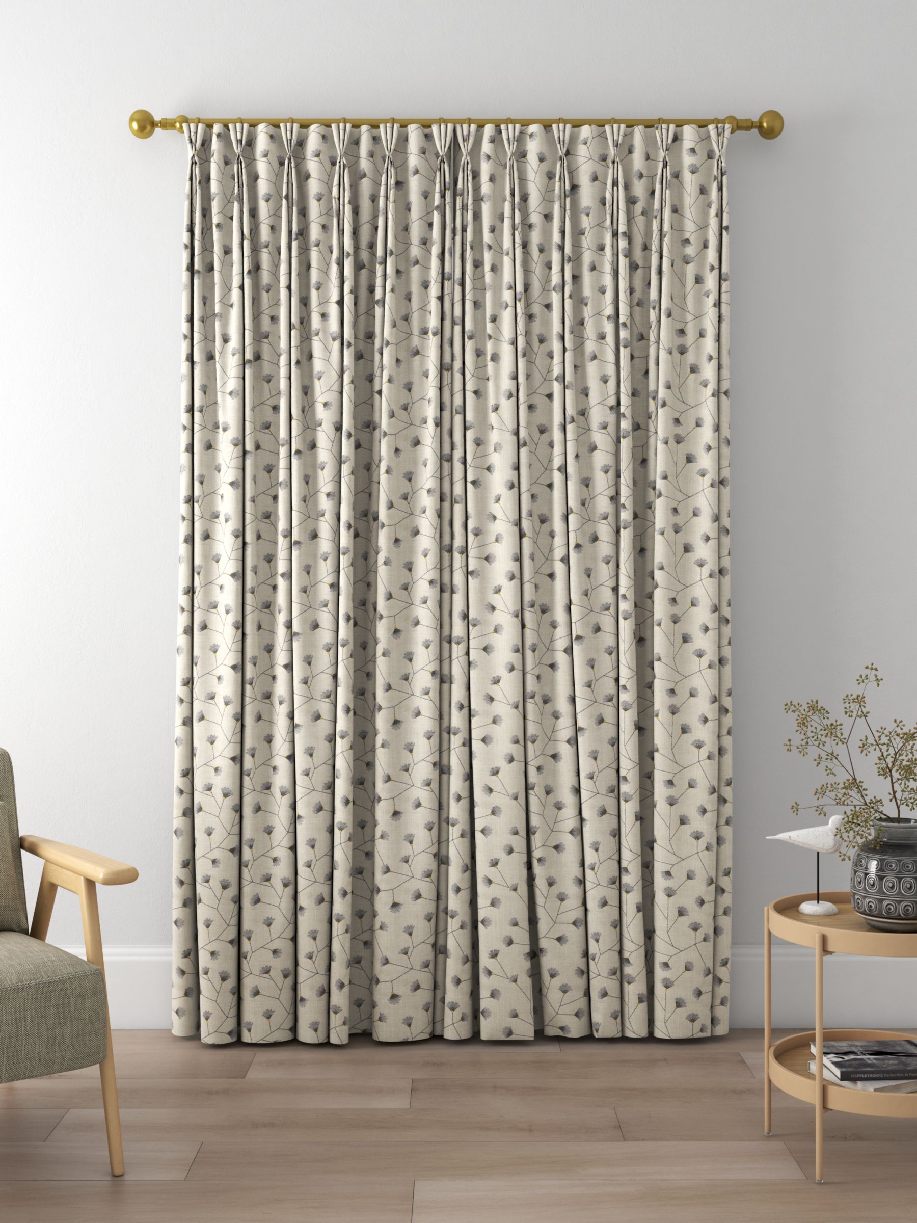 Sanderson Gingko Trail Made to Measure Curtains, Fig/Olive