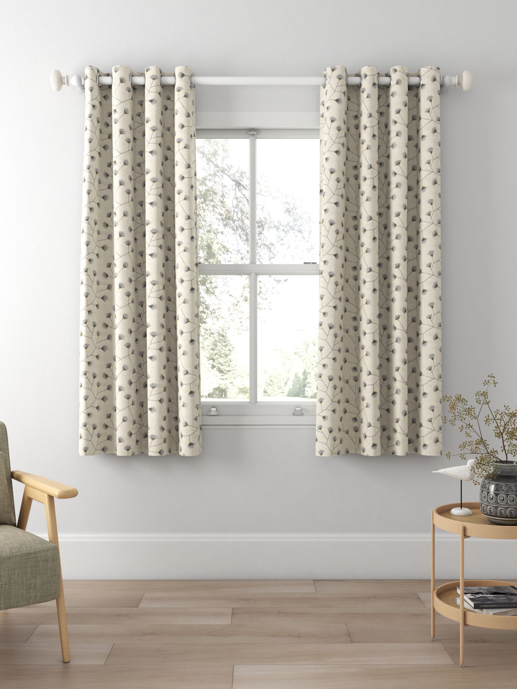 Sanderson Gingko Trail Made to Measure Curtains, Fig/Olive