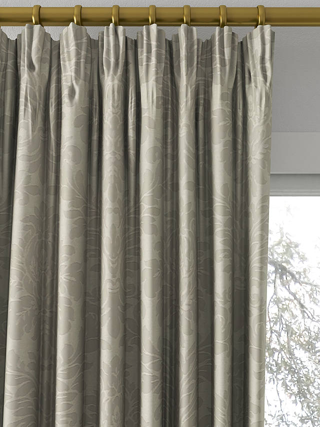 Sanderson Lymington Damask Made to Measure Curtains, Silver