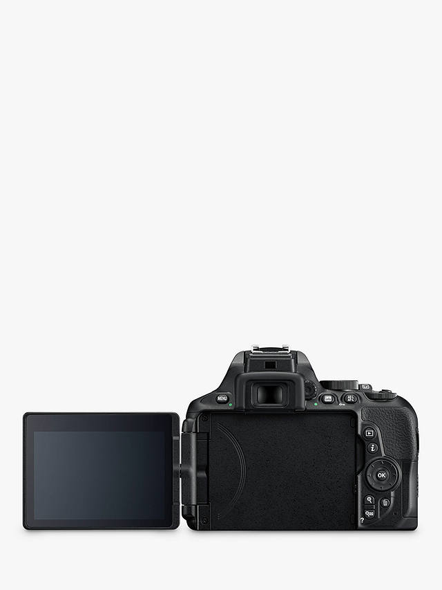 Nikon D5600 Digital SLR Camera with 18-55mm VR Lens & 70-300mm VR Lenses, HD 1080p, 24.2MP, Wi-Fi, Optical Viewfinder, 3.2" Vari-Angle LCD Touch Screen, Double Lens Kit, Black