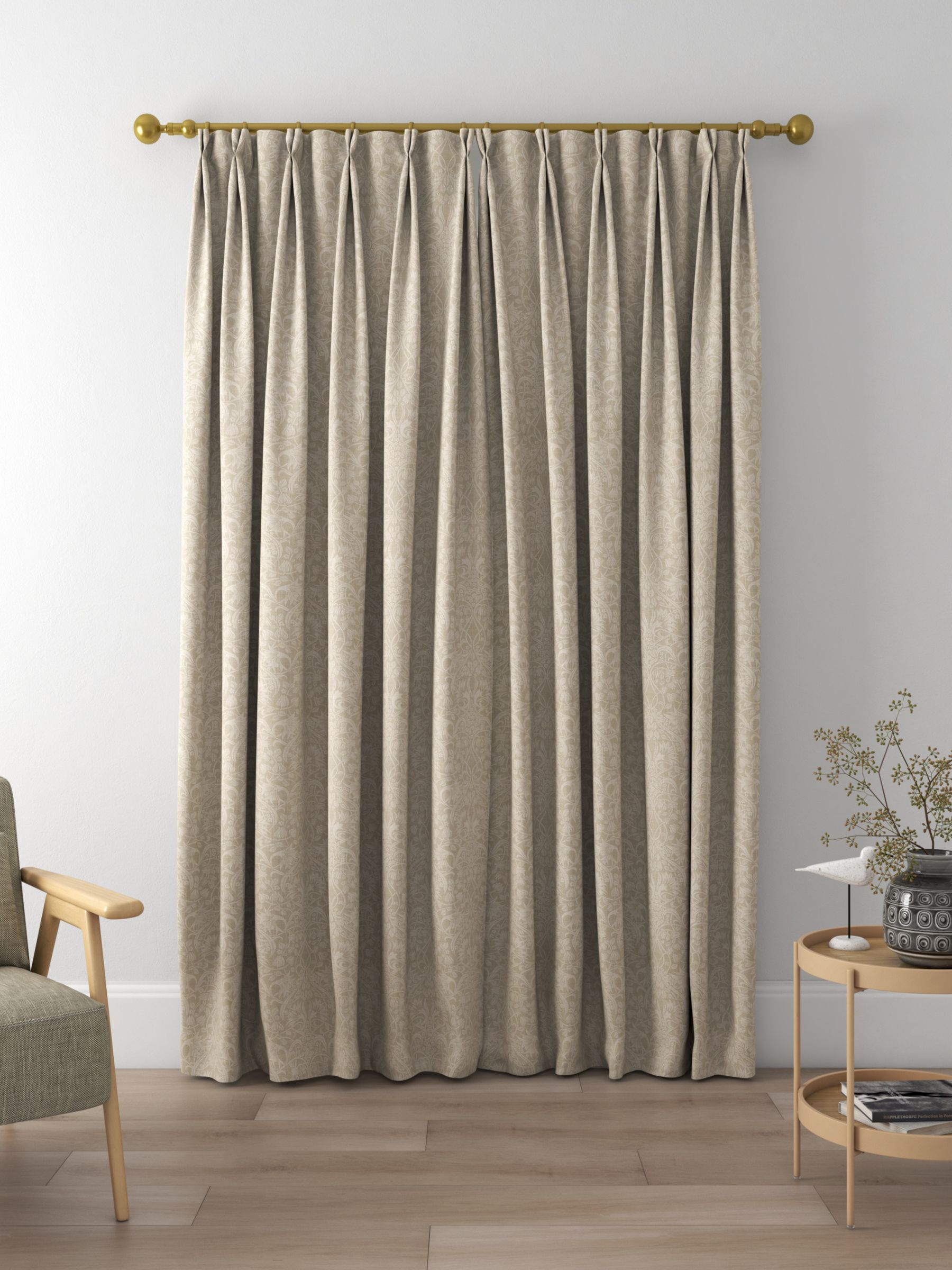 GP & J Baker Fritillerie Made to Measure Curtains, Stone