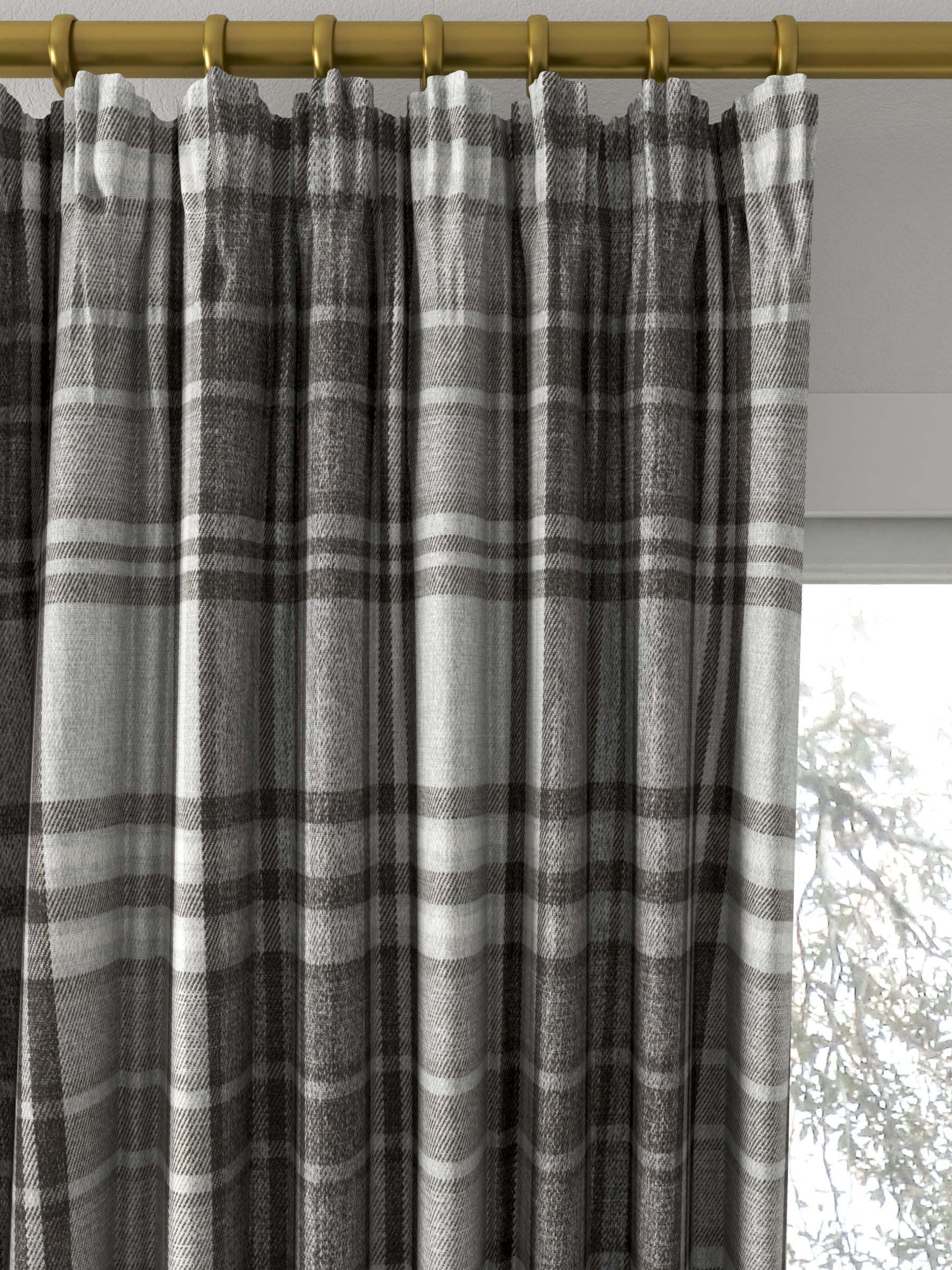 Prestigious Textiles Strathmore Made to Measure Curtains, Granite