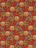 GP & J Baker Pumpkins Made to Measure Curtains or Roman Blind, Red/Green