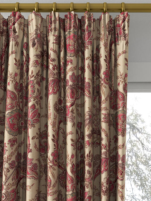 GP & J Baker Jewel Indienne Made to Measure Curtains, Red/Blue