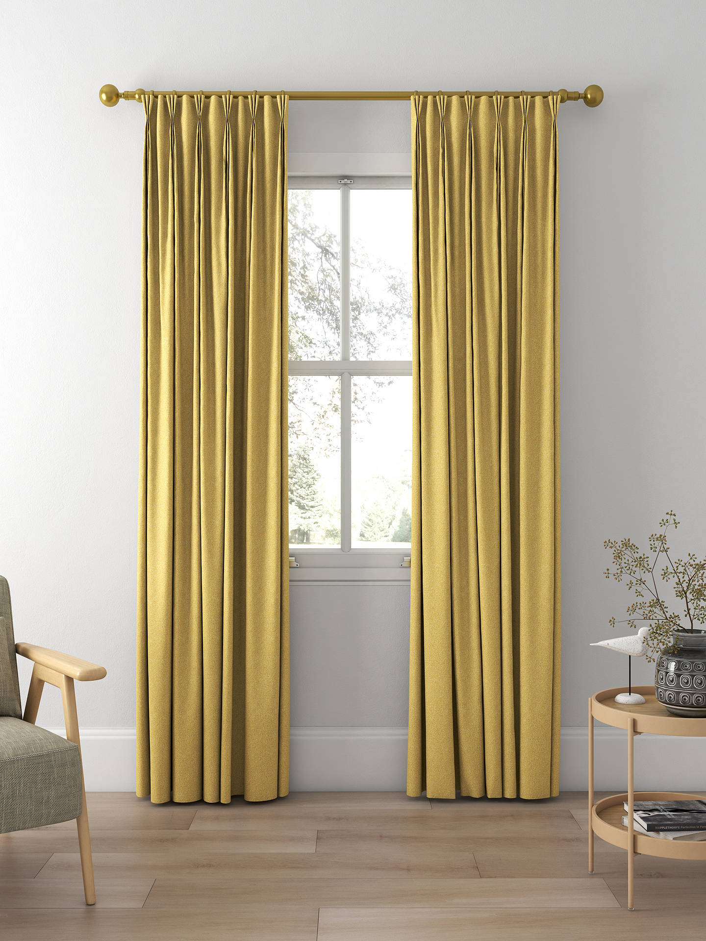 Prestigious Textiles Fraser Made to Measure Curtains, Gold