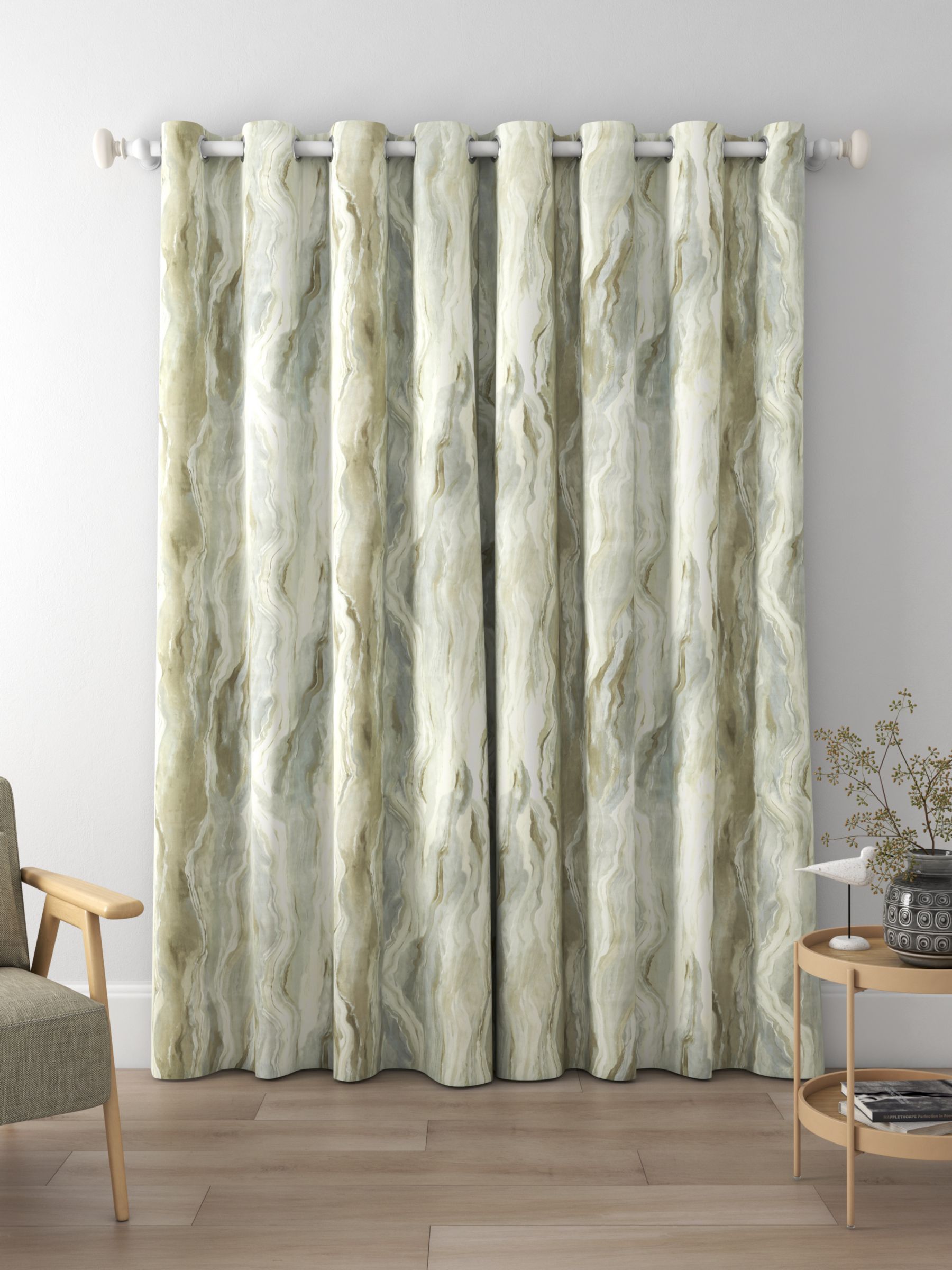 Prestigious Textiles Lava Made to Measure Curtains, Alabaster
