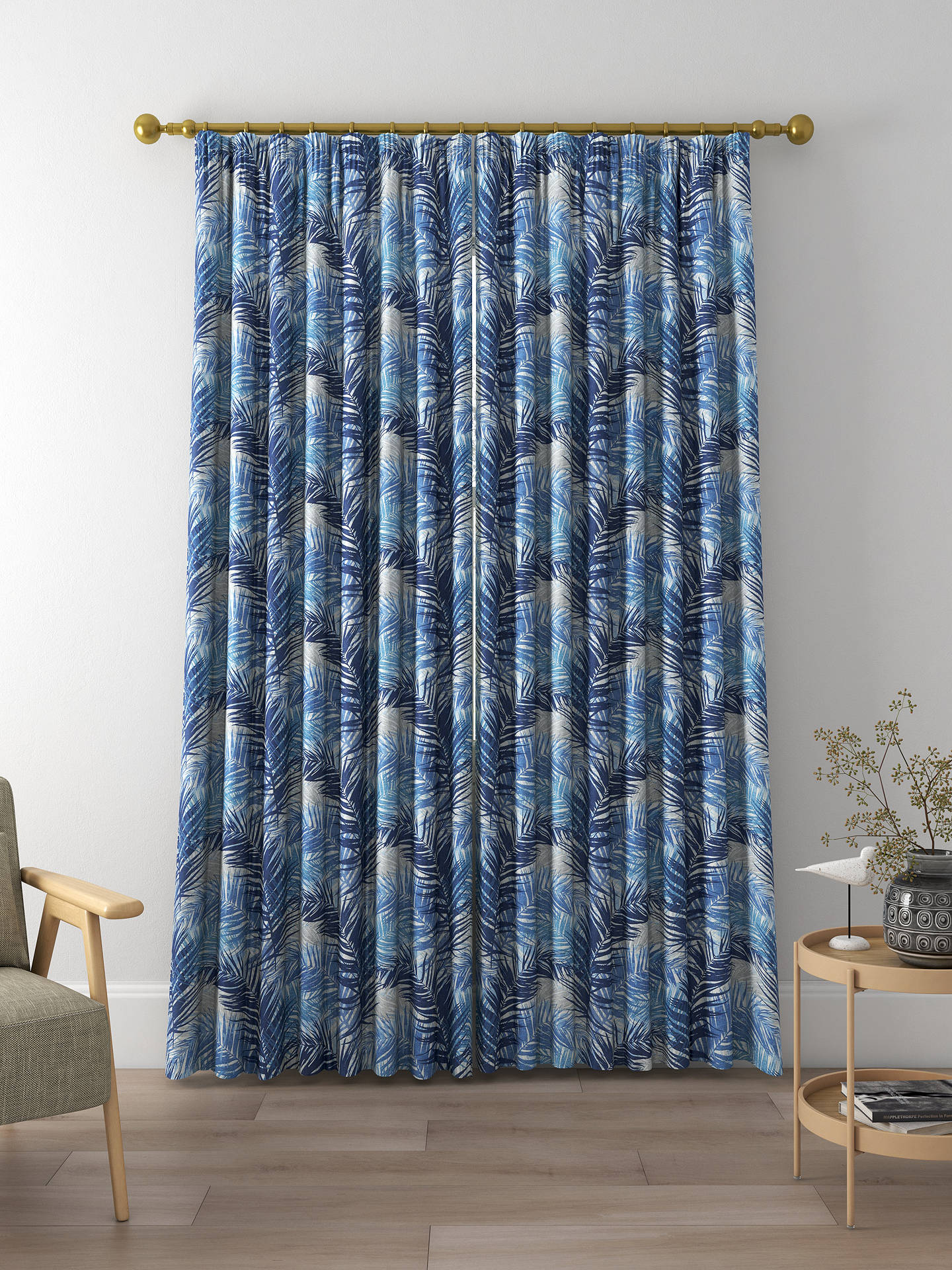 Prestigious Textiles Jungle Made to Measure Curtains, Indigo