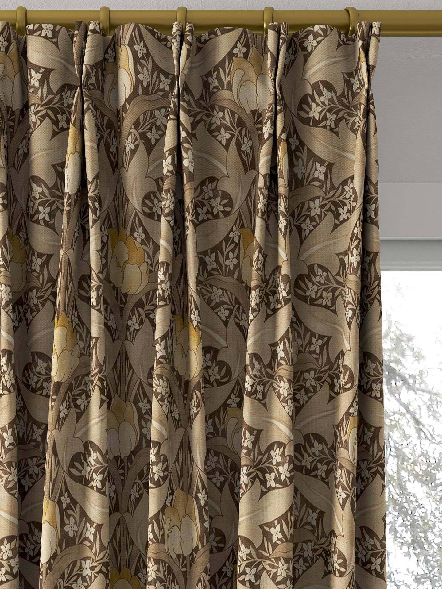 GP & J Baker Tulip & Jasmine Made to Measure Curtains, Linen