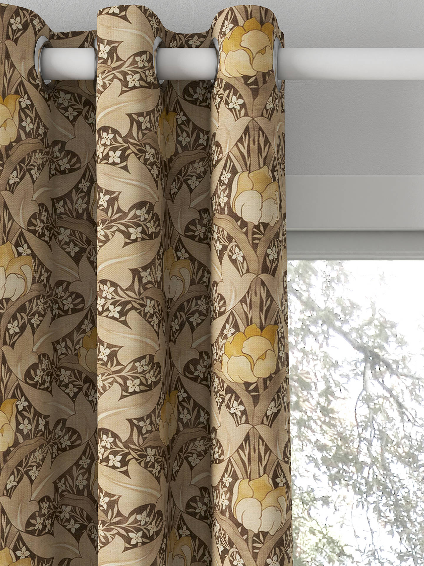 GP & J Baker Tulip & Jasmine Made to Measure Curtains, Linen