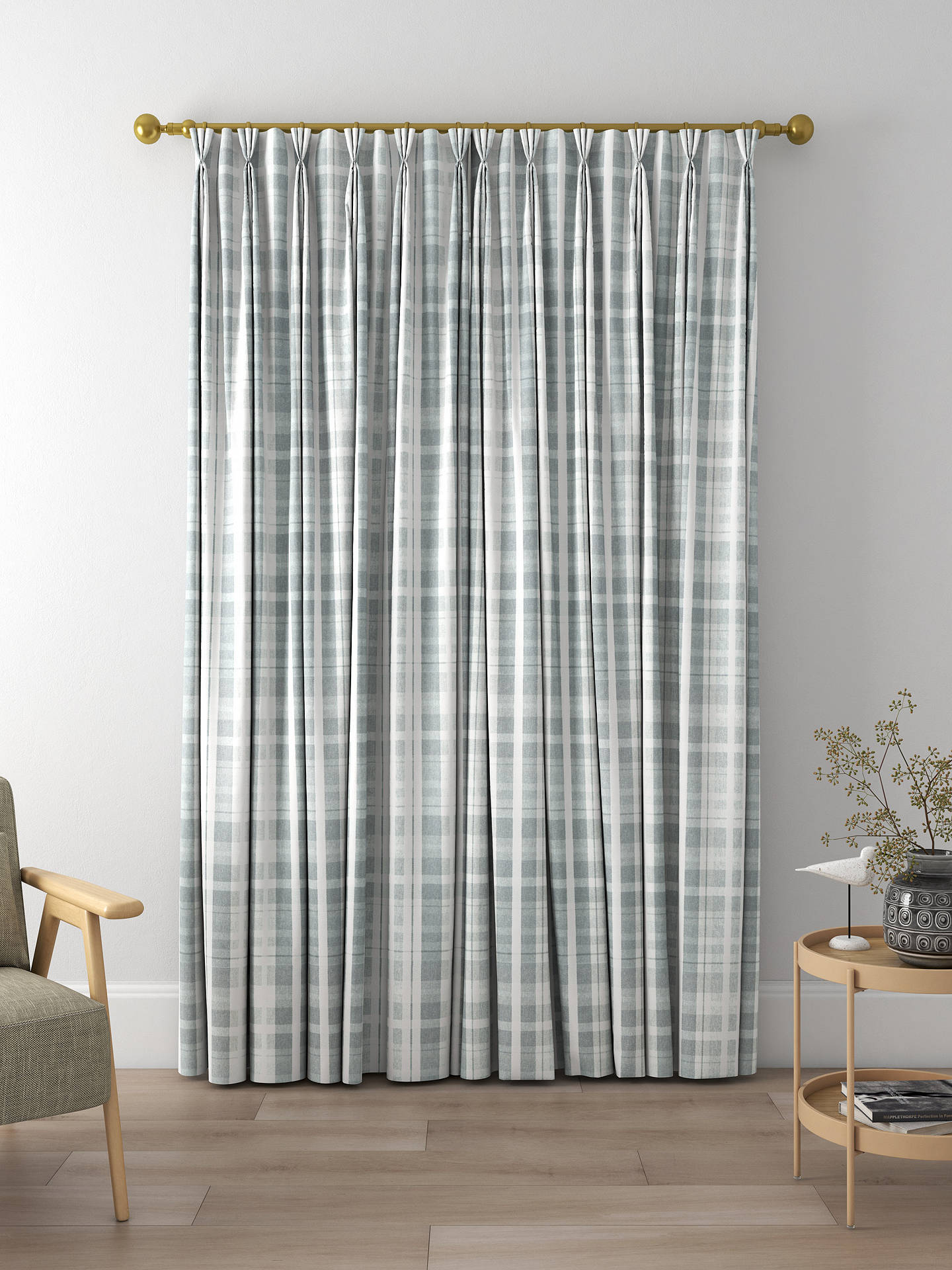 Prestigious Textiles Galloway Made to Measure Curtains, Sterling