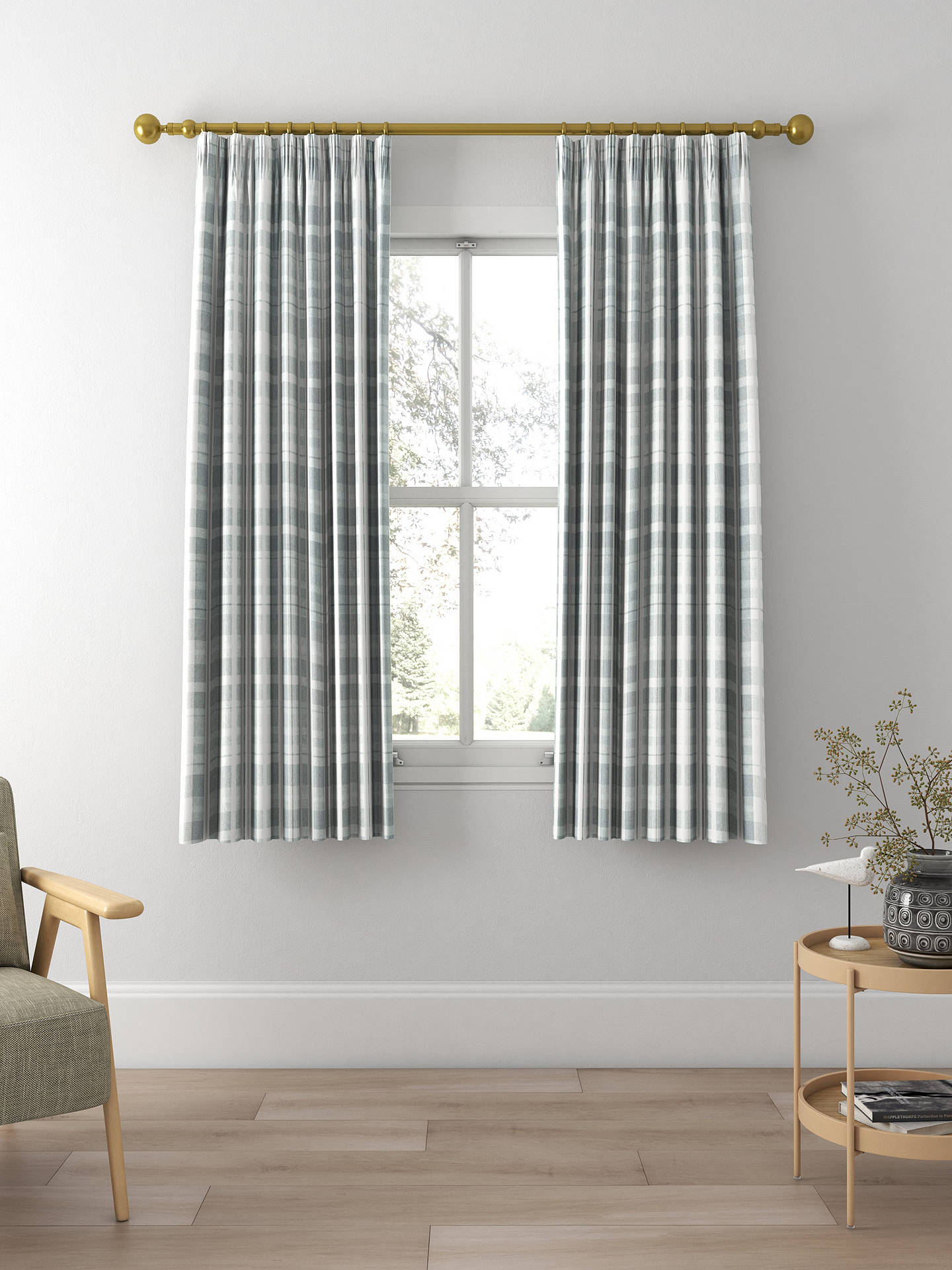 Prestigious Textiles Galloway Made to Measure Curtains, Sterling