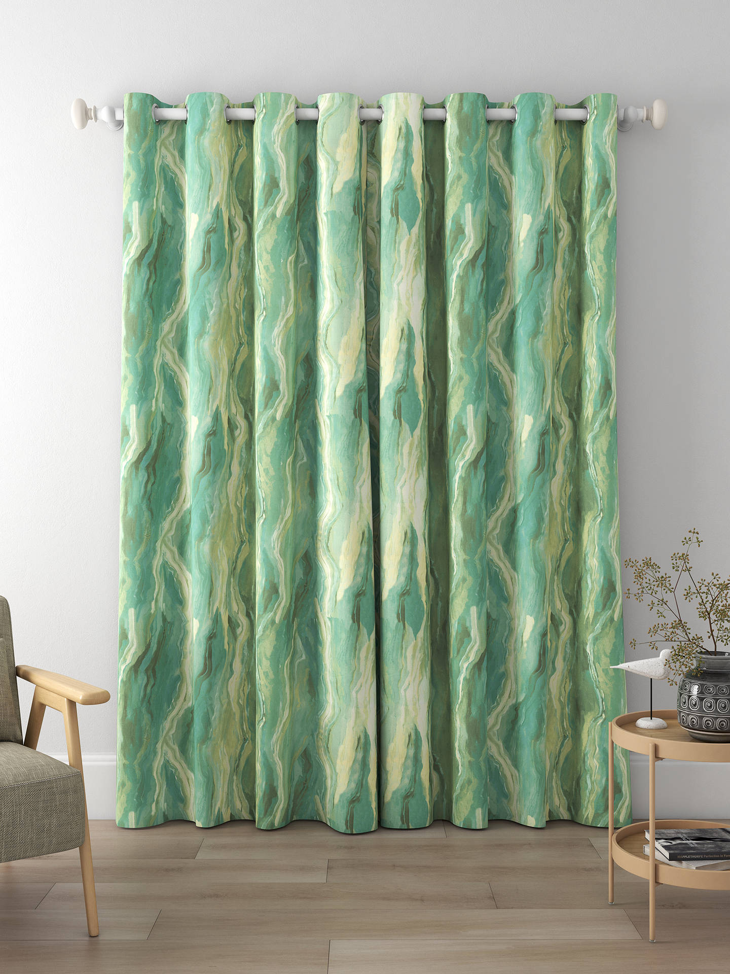 Prestigious Textiles Lava Made to Measure Curtains, Seafoam