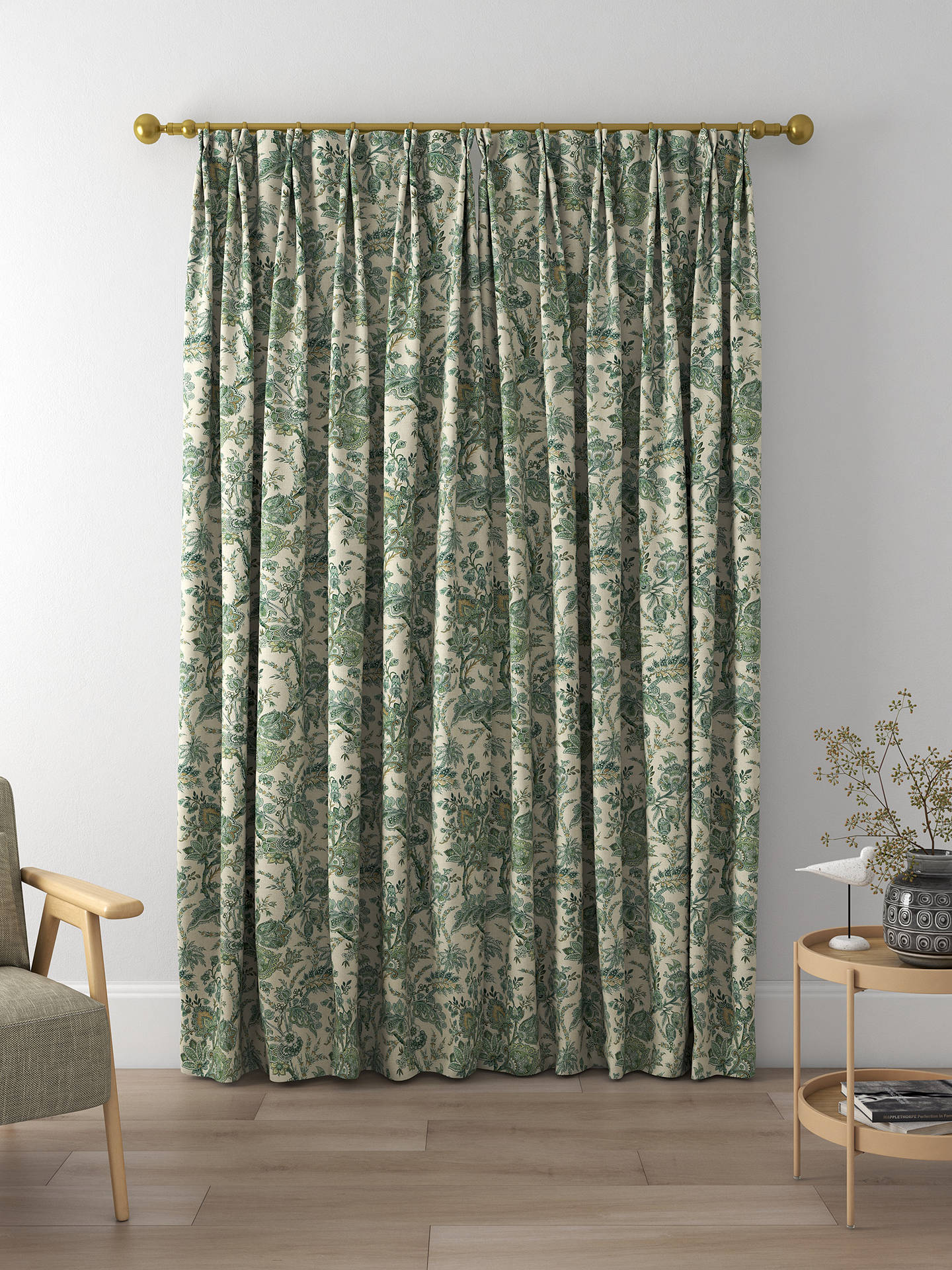 GP & J Baker Jewel Indienne Made to Measure Curtains, Emerald