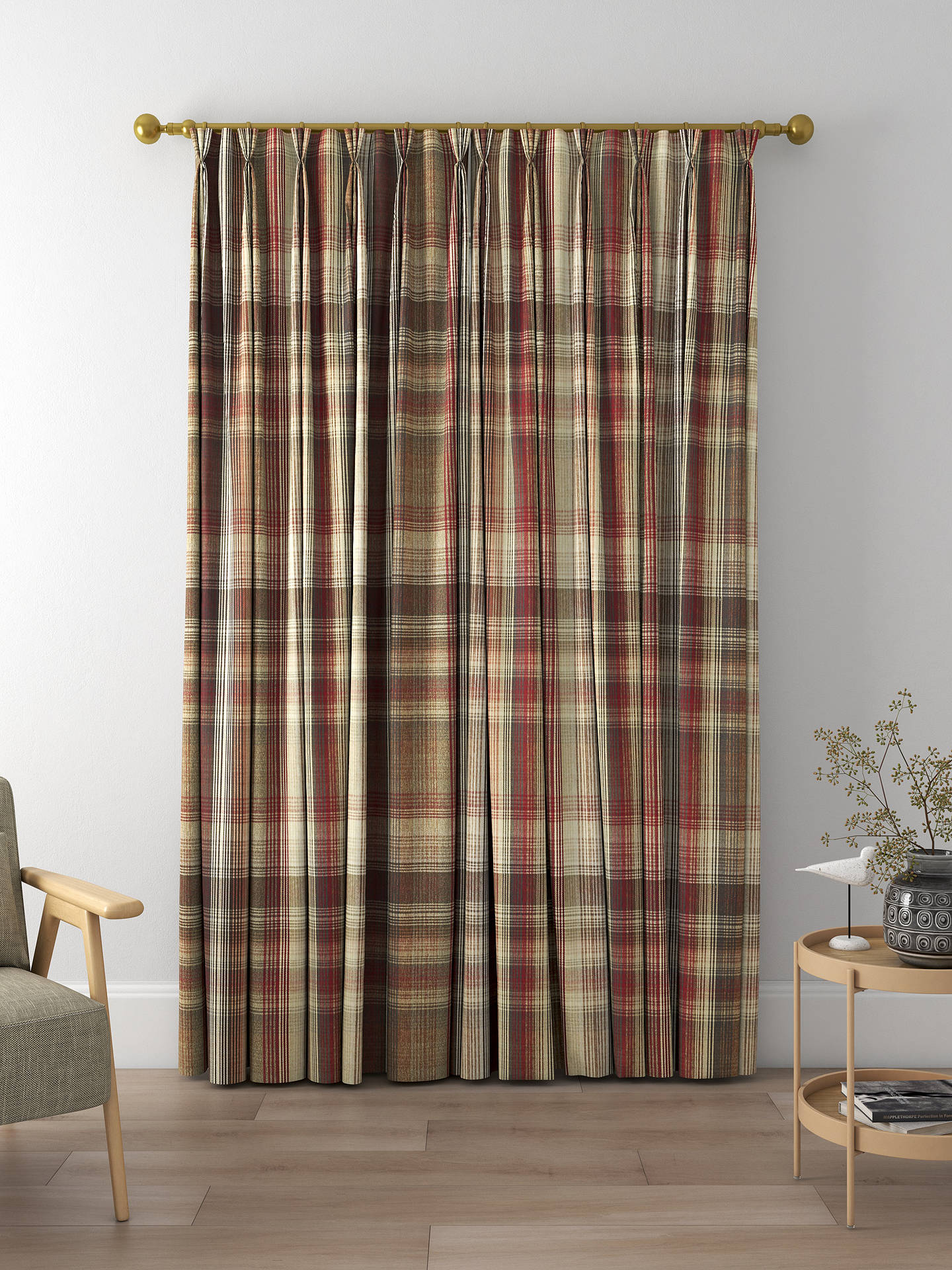 Prestigious Textiles Felix Made to Measure Curtains, Redwood