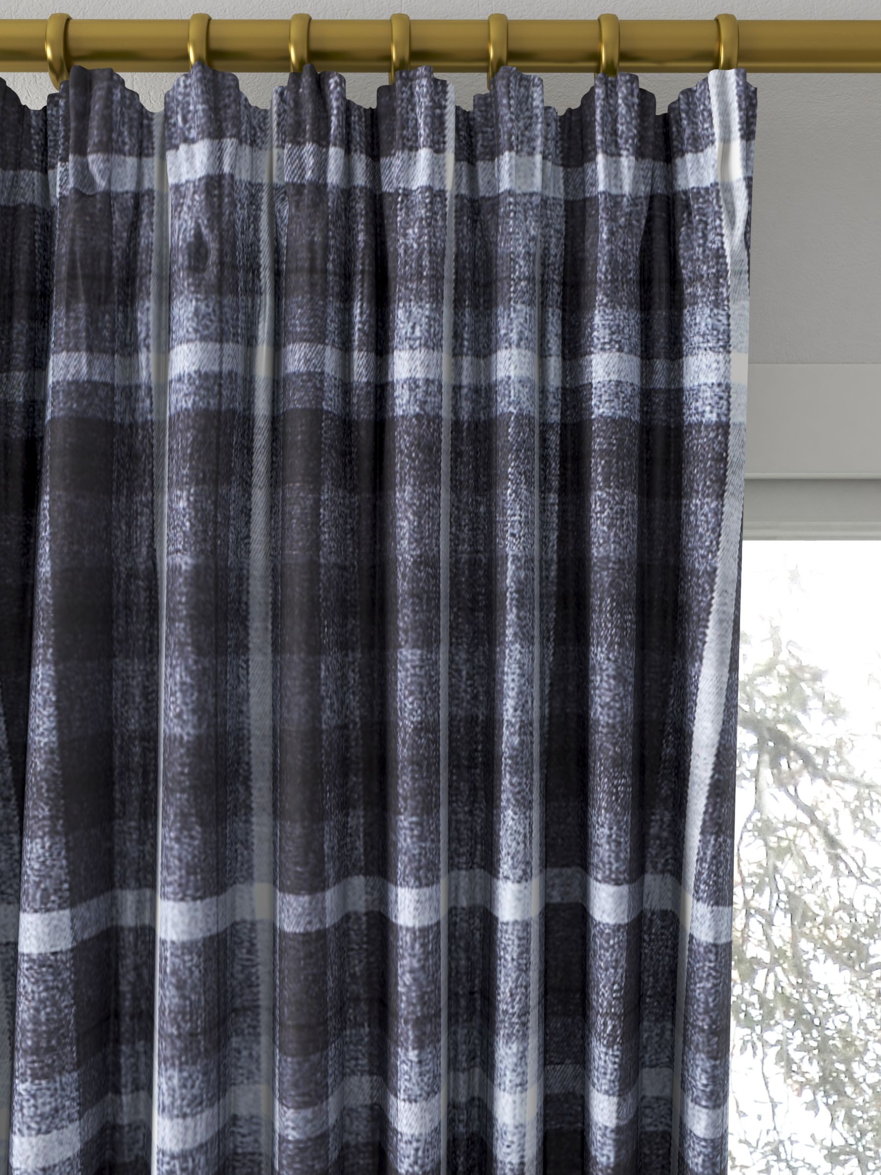 Prestigious Textiles Galloway Made to Measure Curtains, Granite