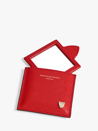 Aspinal of London Saffiano Leather Compact Mirror