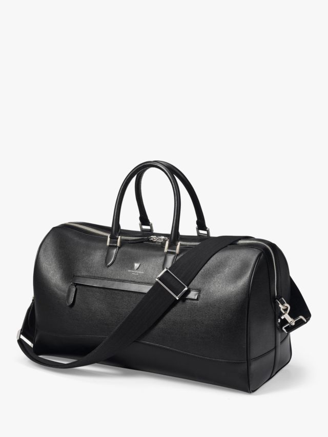Aspinal of London City Saffiano Leather Holdall Bag, Black