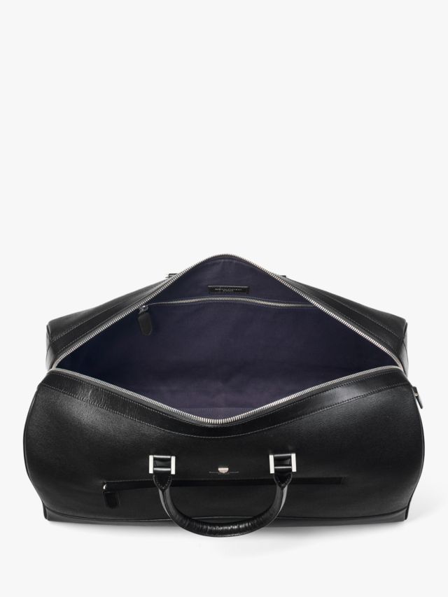 Aspinal of London City Saffiano Leather Holdall Bag, Black