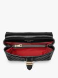 Aspinal of London Lottie Large Quilted Pebble Leather Shoulder Bag, Black